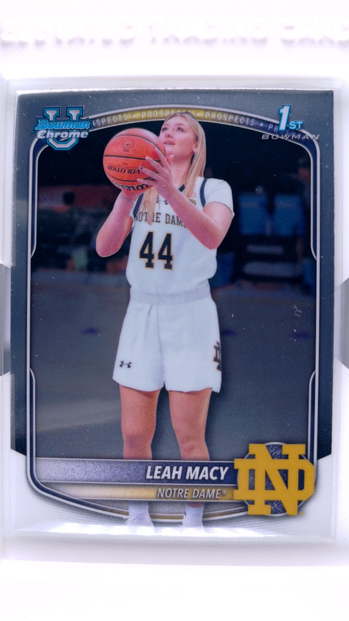 2025 Bowman Basketball Leah Macy #BCP-61 Chrome Prospects — Front