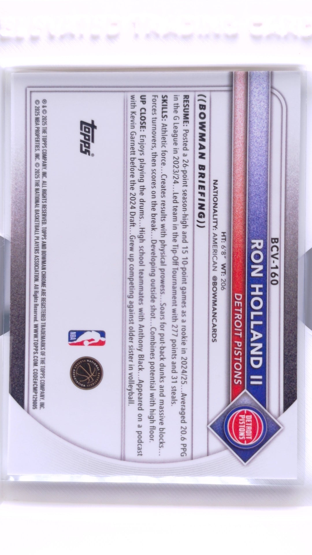 #BCV-160 Ron Holland II Chrome - back