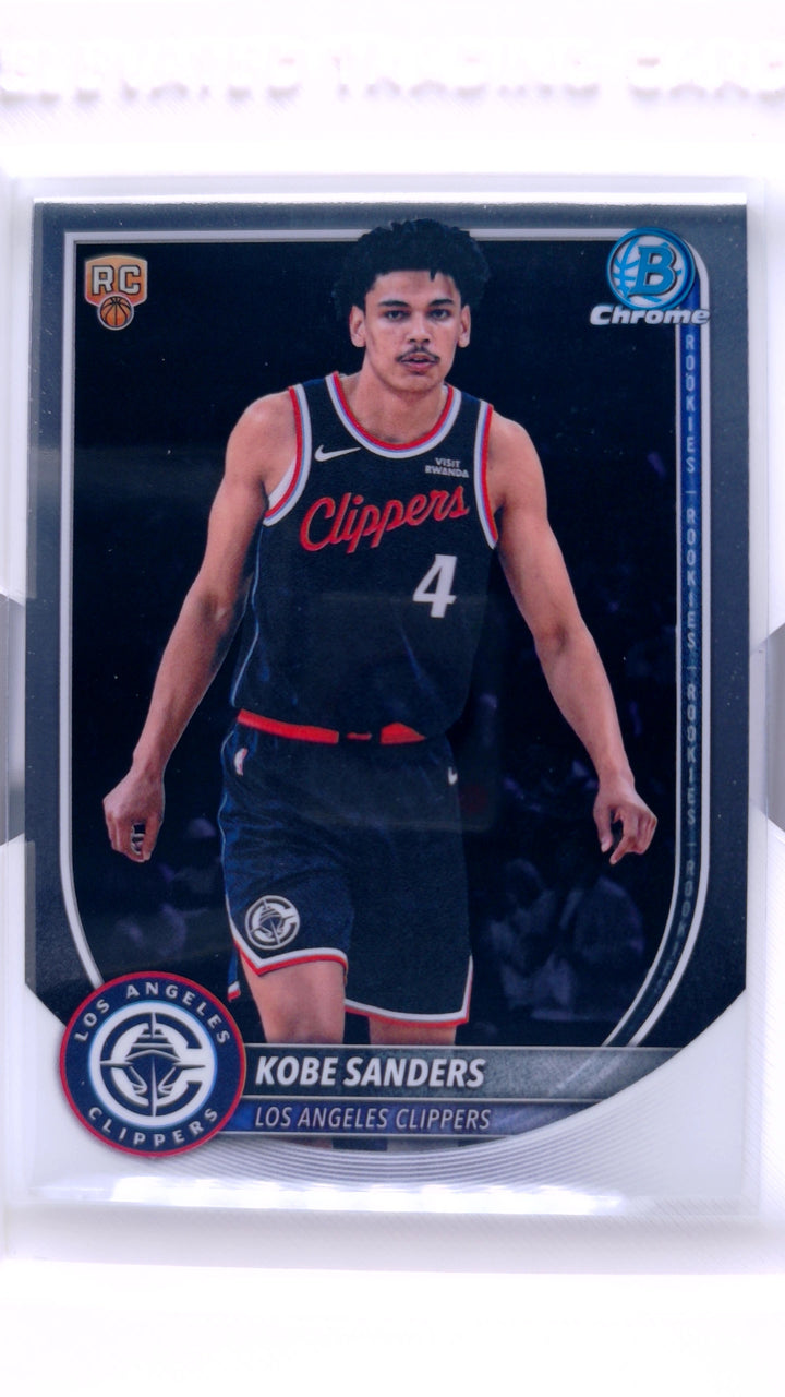 2025 Bowman Basketball Kobe Sanders #BCV-47 Chrome RC — Front