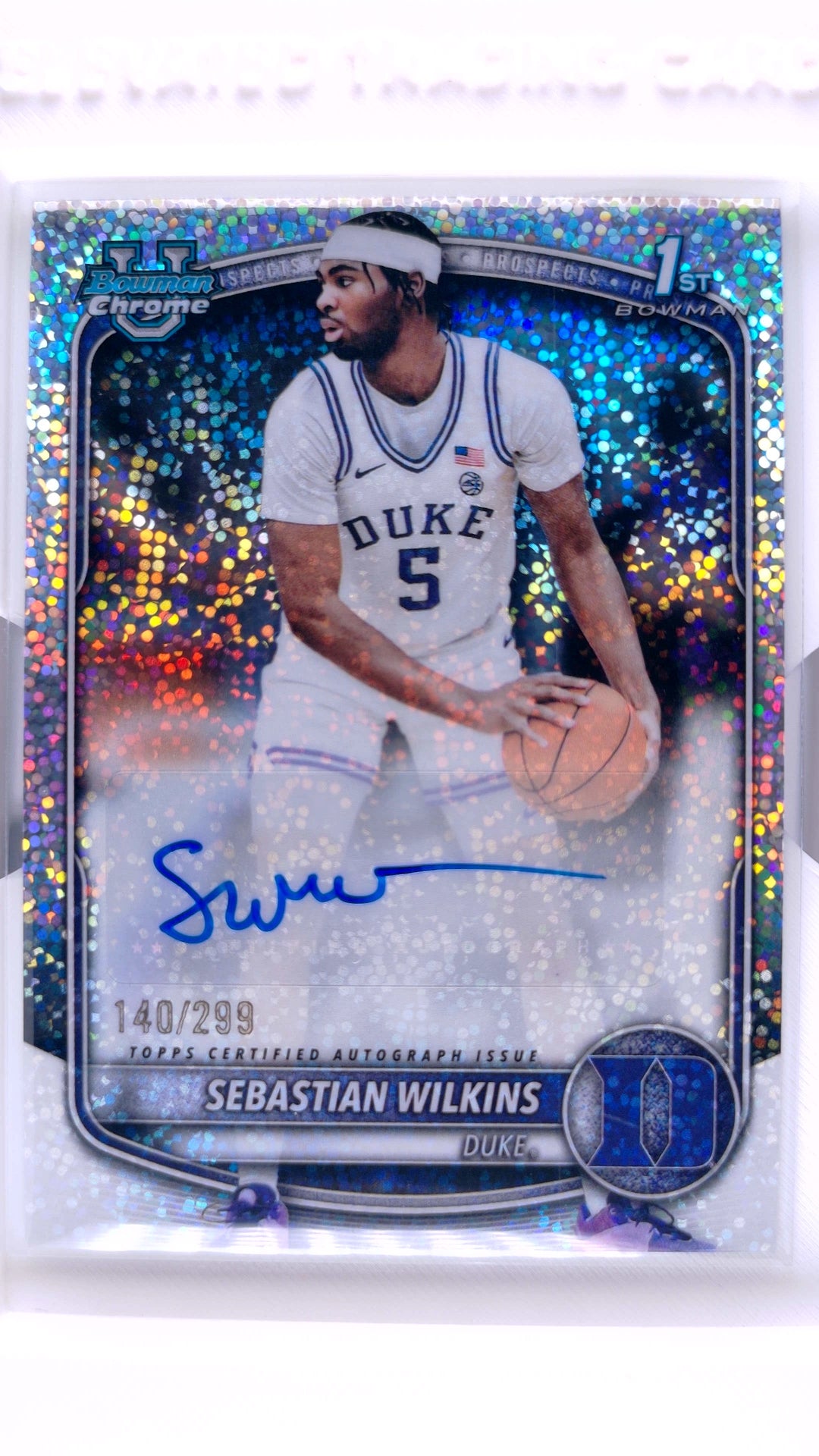 #CPA-SI Sebastian Wilkins Chrome Prospect Autographs Speckle Refractor #140/299 - front
