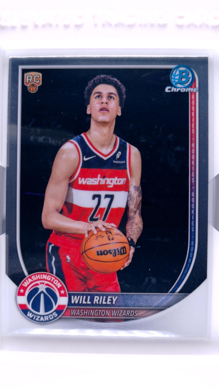 2025 Bowman Basketball Will Riley #BCV-21 Chrome RC — Front