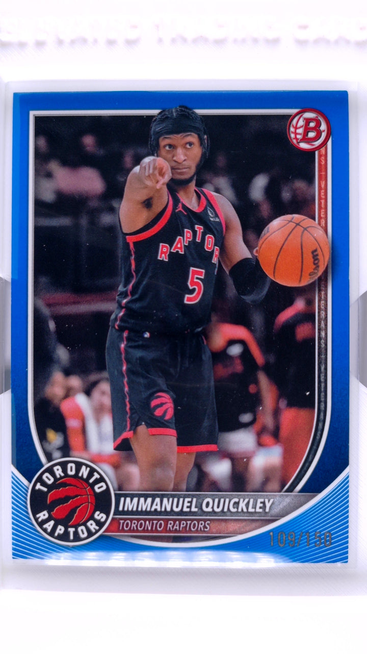 2025 Bowman Basketball Immanuel Quickley #69 Blue Border #109/150 — Front