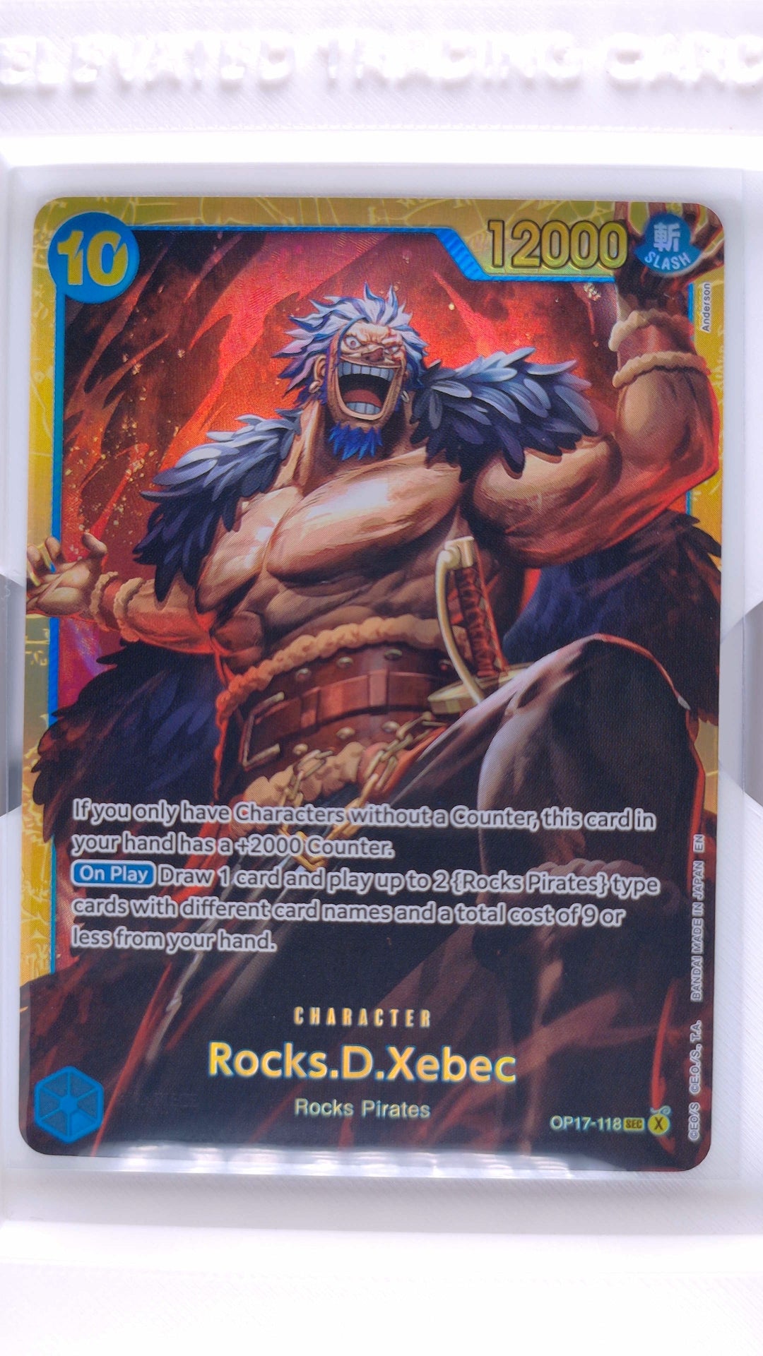 #OP17-118 Rocks.D.Xebec SEC (Secret Rare) - front