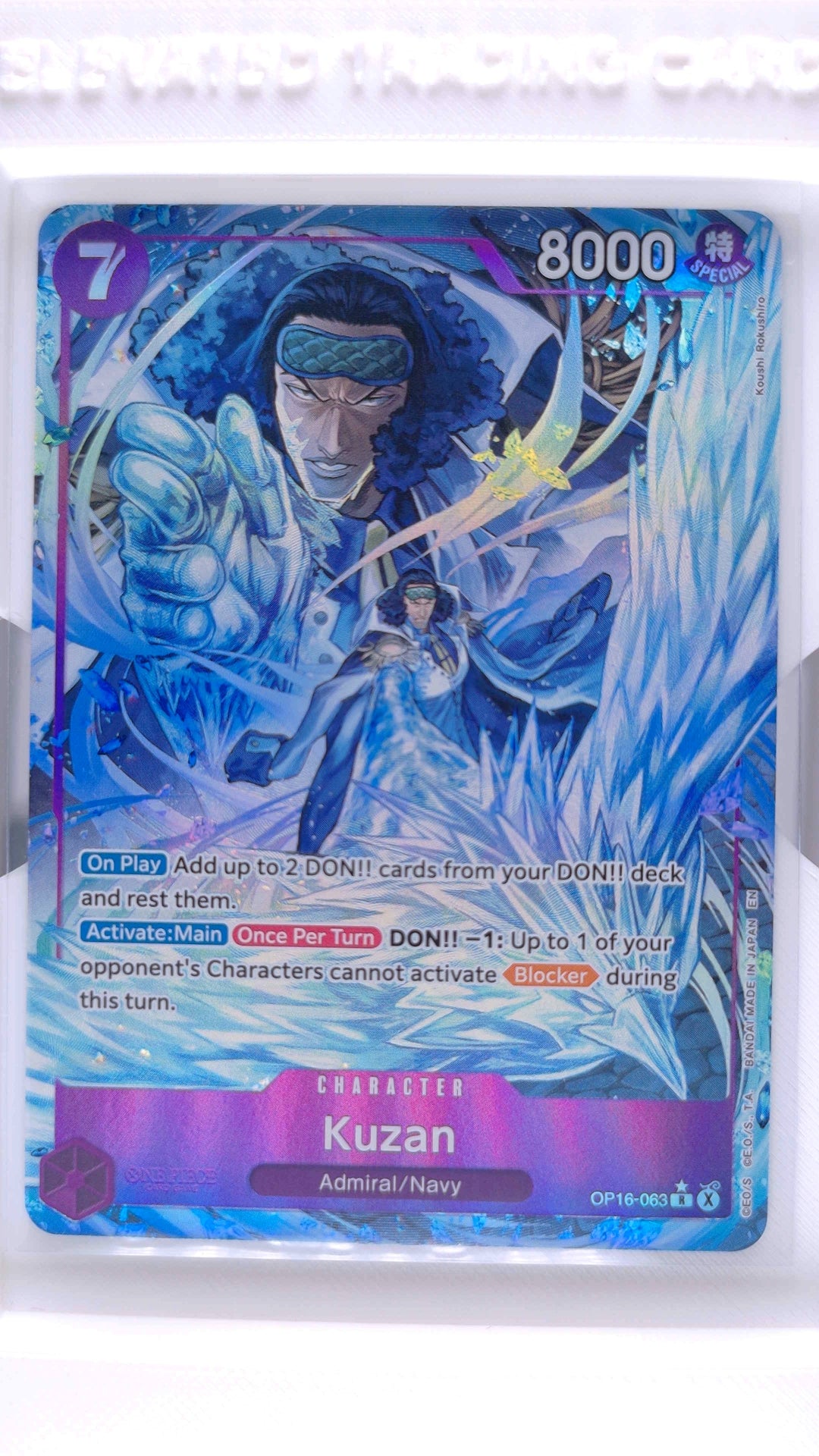 #OP16-063 Kuzan Alternate Art R (Rare) - front