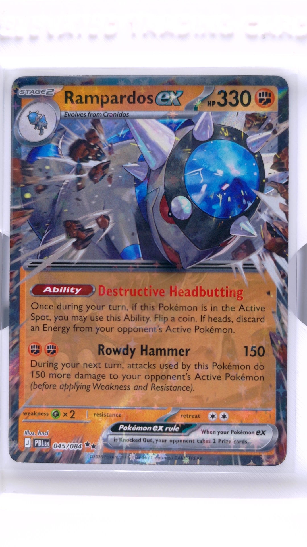 #45 Rampardos ex Double Rare - front