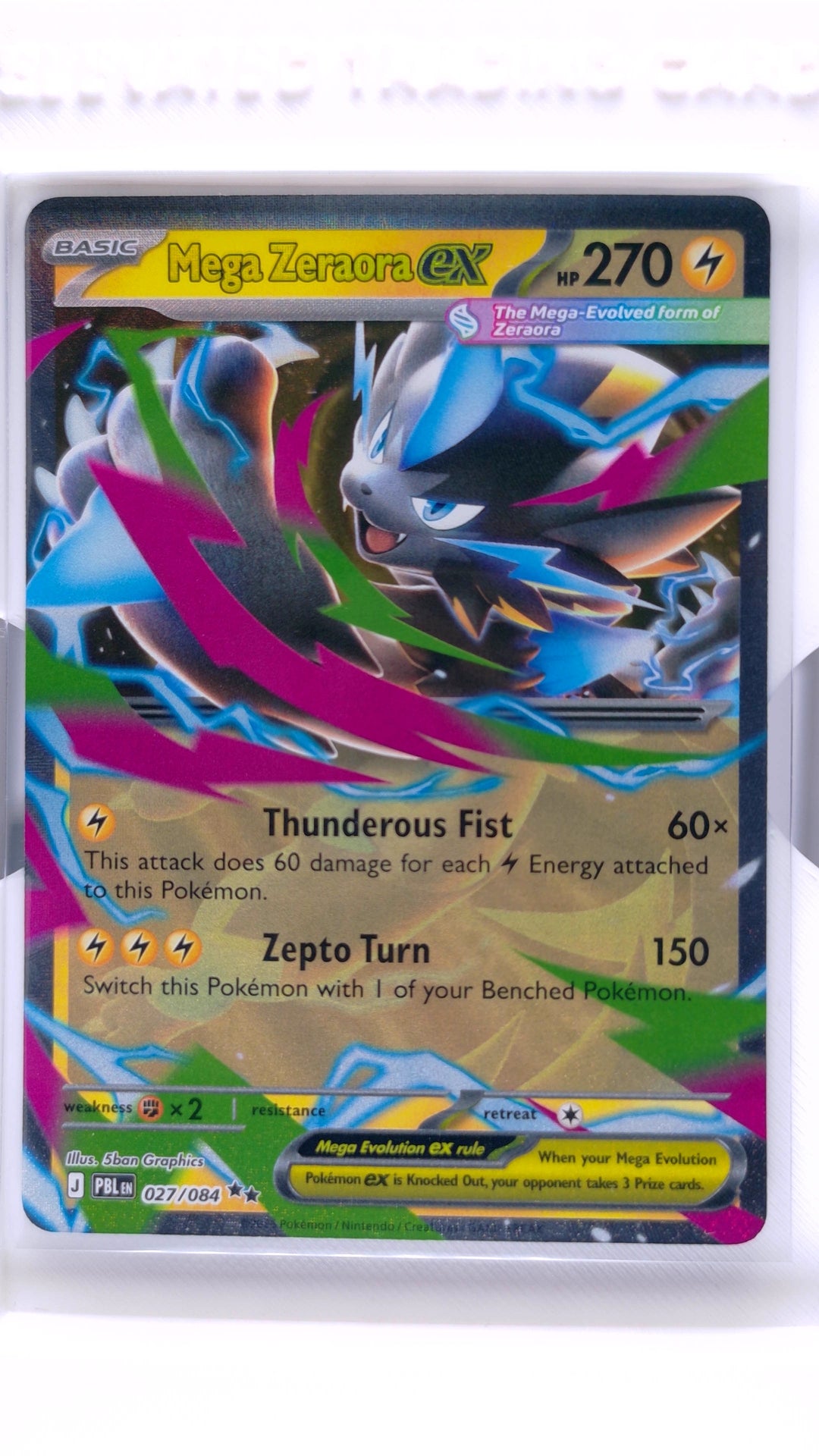 #27 Mega Zeraora ex Double Rare - front