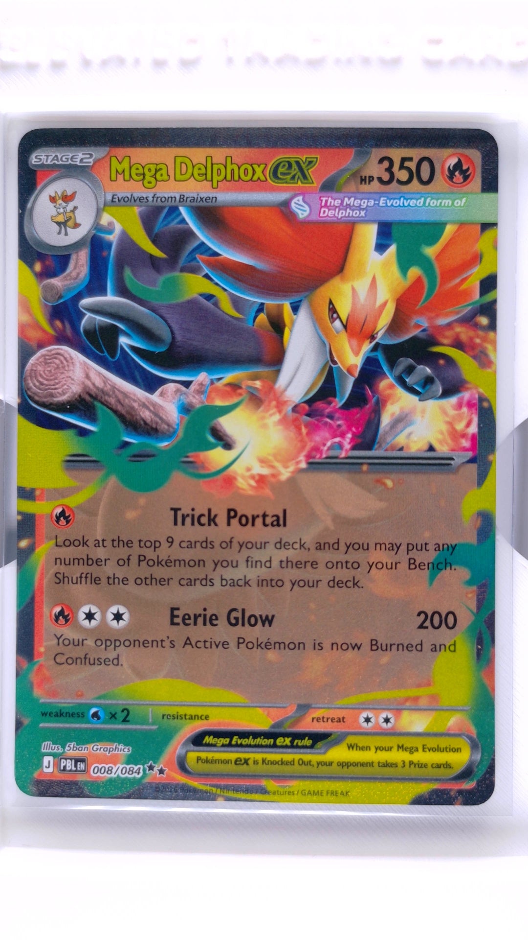 #8 Mega Delphox ex Double Rare - front