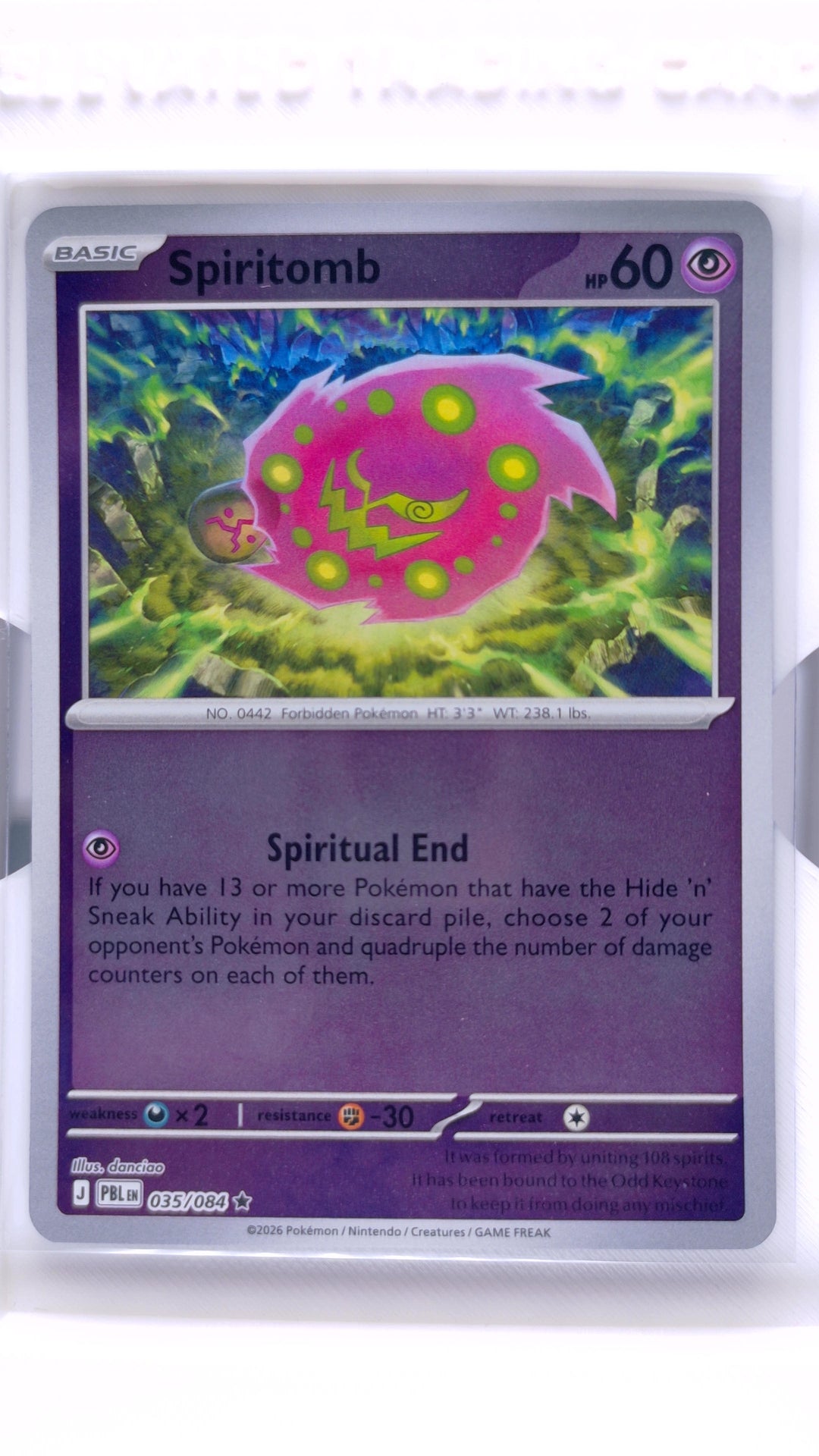 #35 Spiritomb Reverse Holo Rare - front
