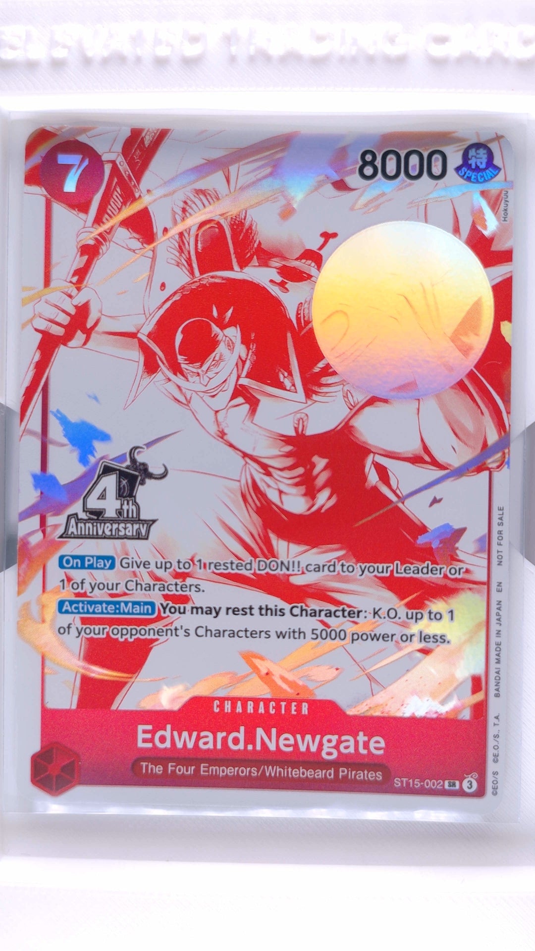 #ST15-002 Edward.Newgate 4th Anniversary SR (Super Rare) - front
