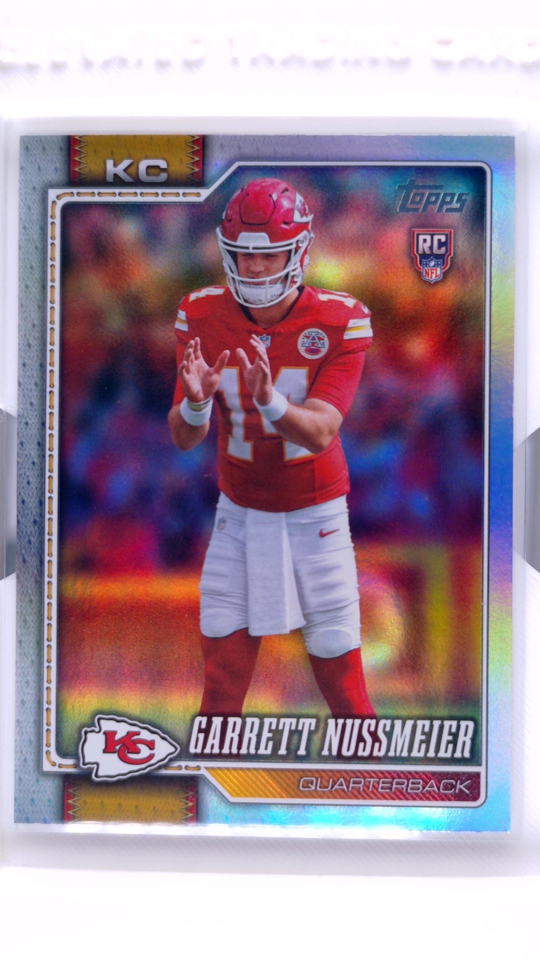 #303 Garrett Nussmeier Rookie Rainbow Foil - front