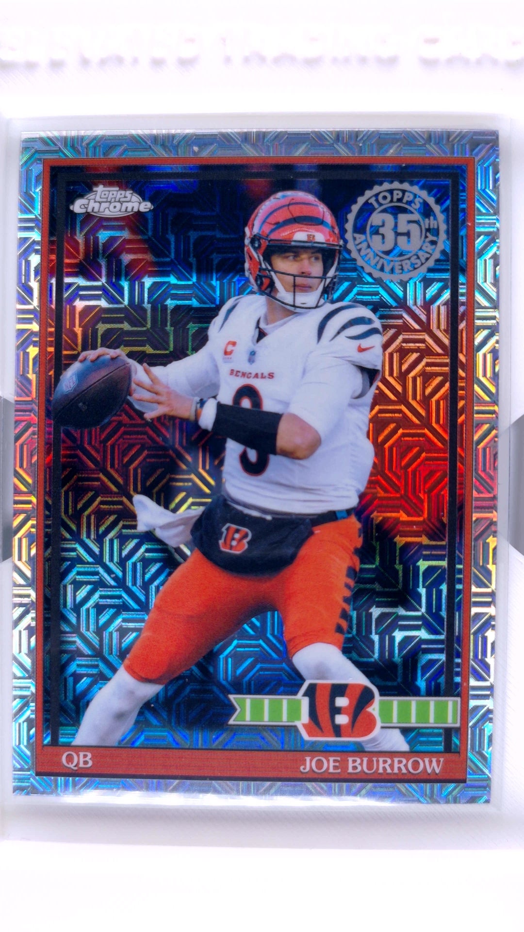 #91TC-21 Joe Burrow 1991 Topps Football Chrome Silver Pack Base - front