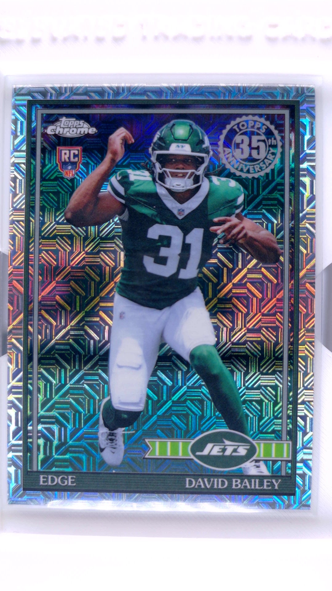 #91TRC-43 David Bailey Rookie 1991 Topps Rookies Football Chrome Silver Pack Base - front