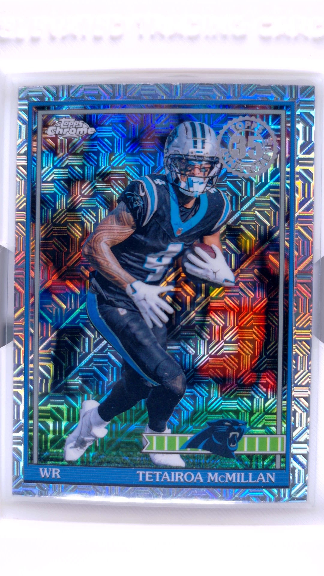 #91TC-15 Tetairoa McMillan 1991 Topps Football Chrome Silver Pack Base - front