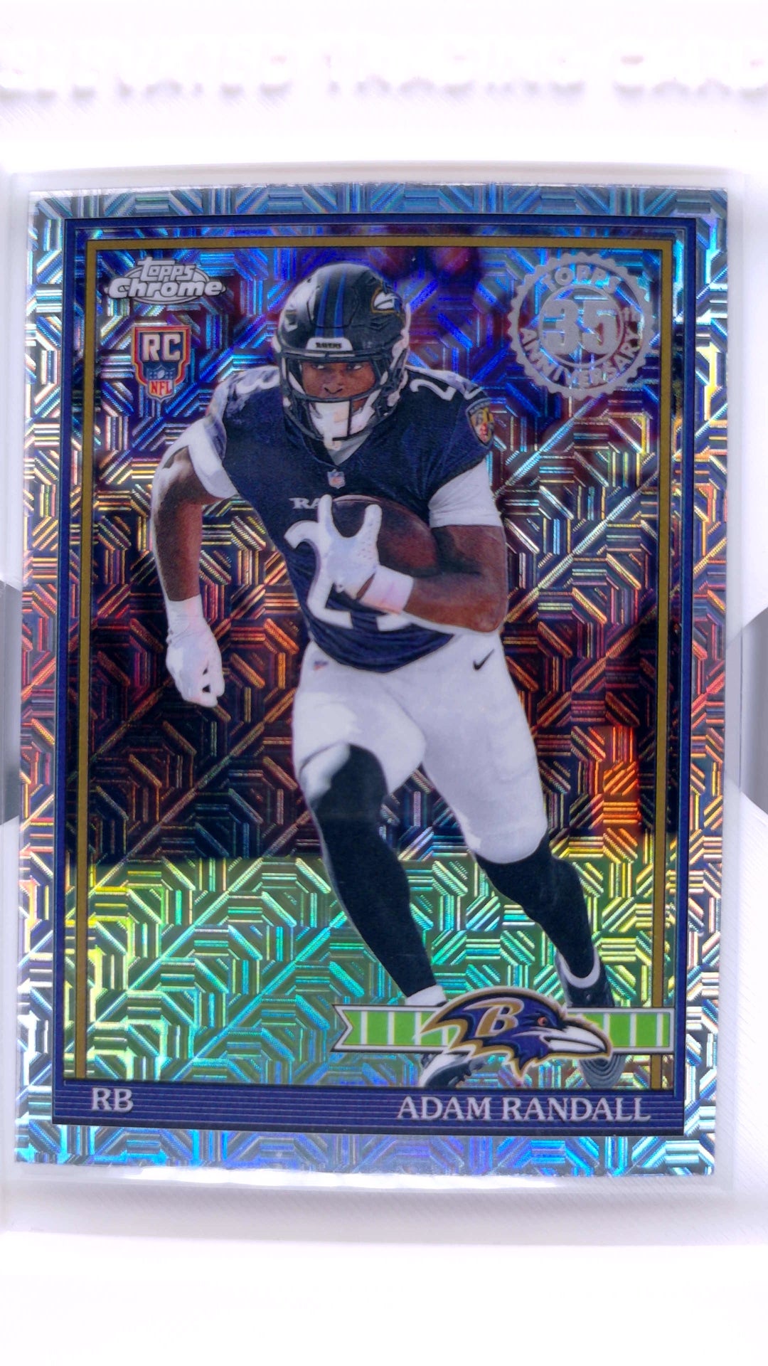 #91TRC-45 Adam Randall Rookie 1991 Topps Rookies Football Chrome Silver Pack Base - front