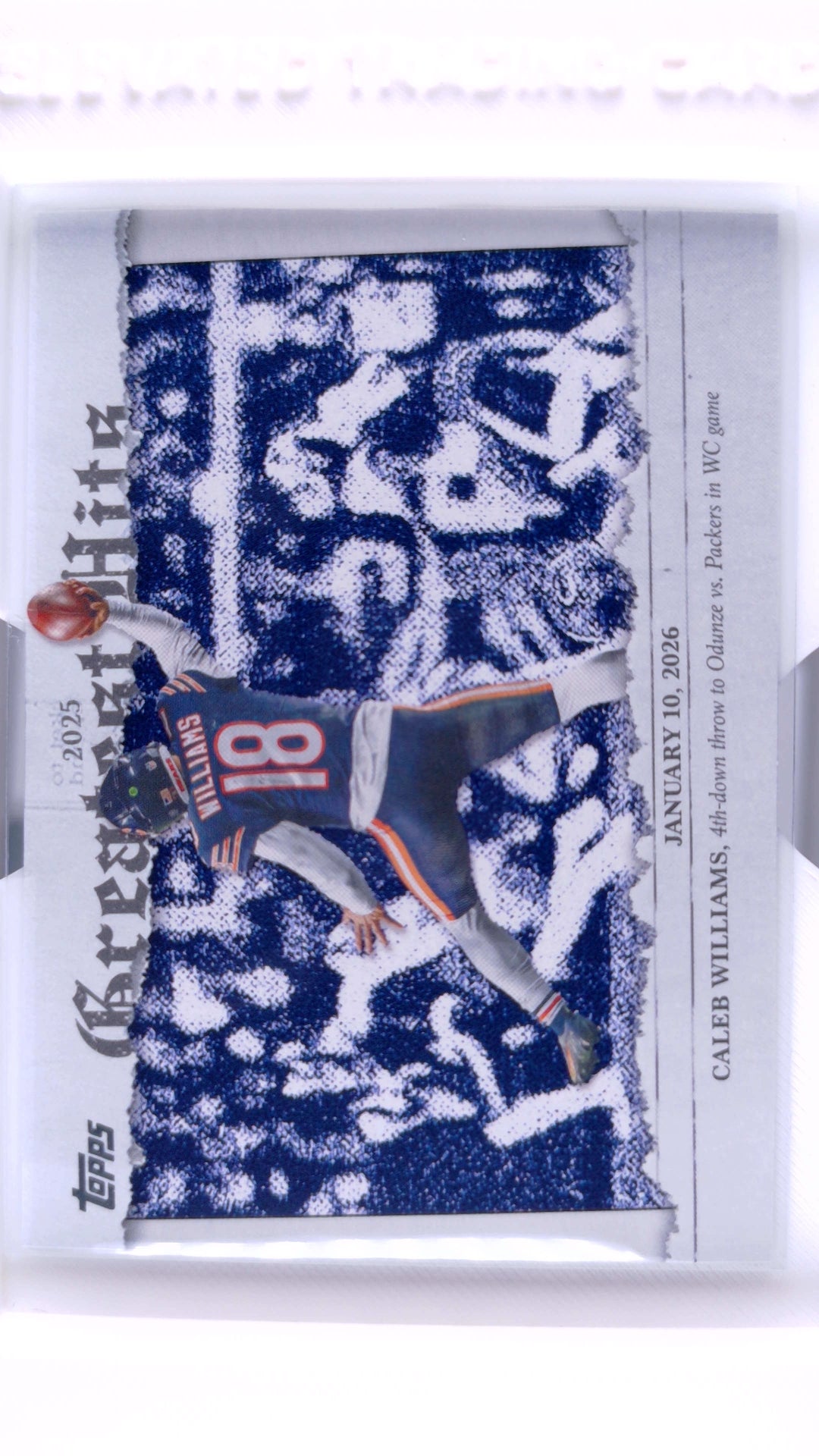 #25GH-CW Caleb Williams 2025 Greatest Hits - front