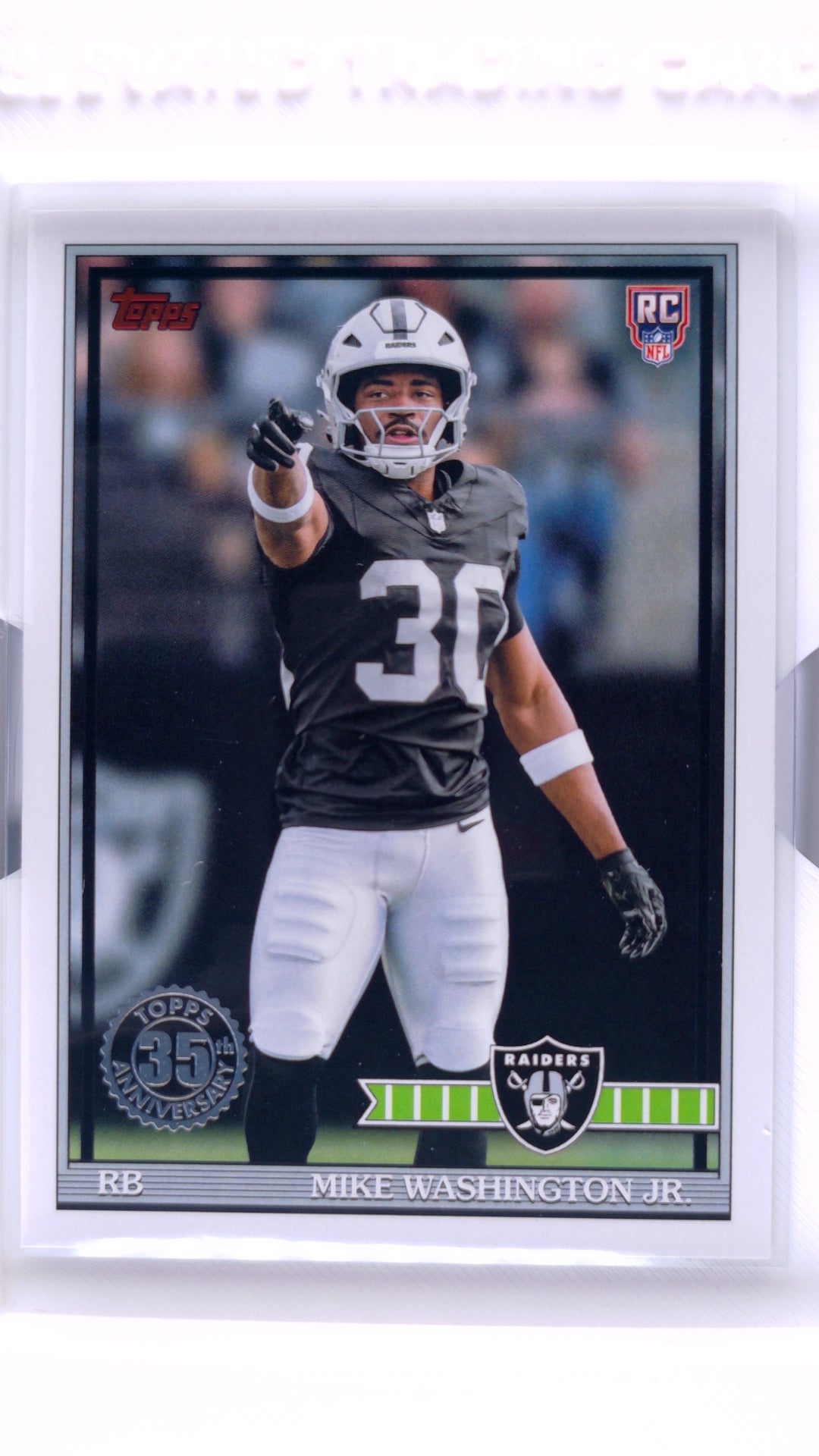 #91TR-11 Mike Washington Jr. Rookie 1991 Topps Rookies Football - front