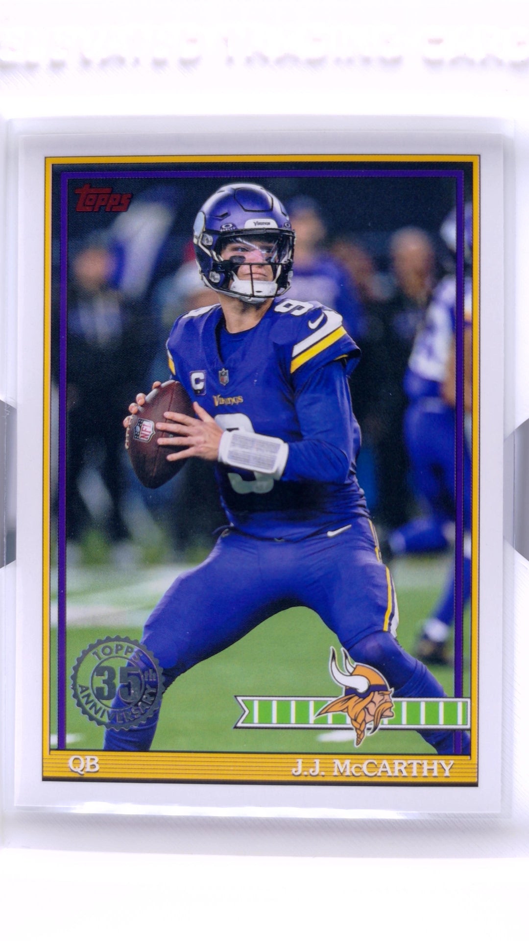 #91TF-41 J.J. McCarthy 1991 Topps Football - front