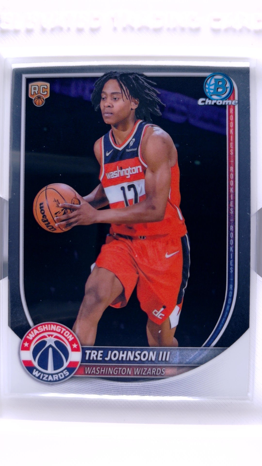 #BCV-6 Tre Johnson III Rookie Chrome - front