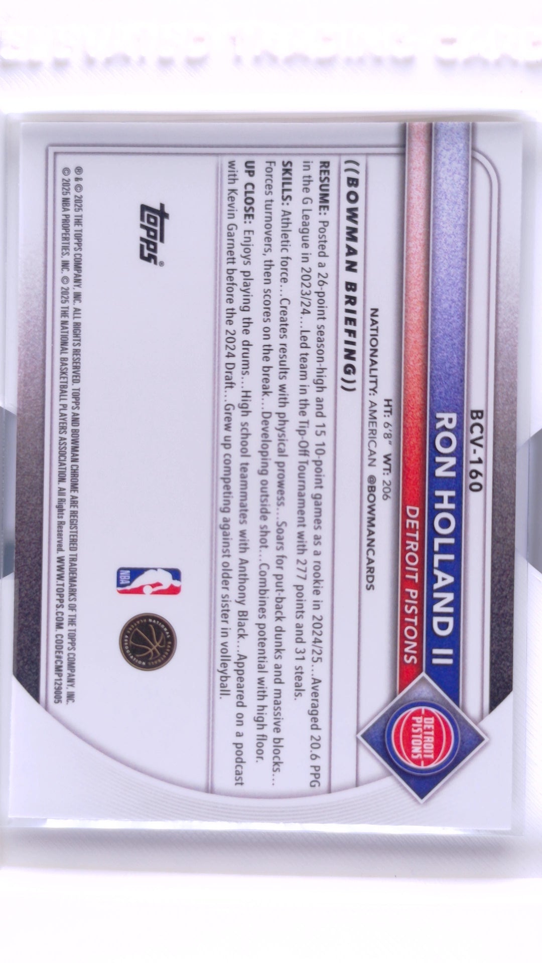 #BCV-160 Ron Holland II Chrome - back