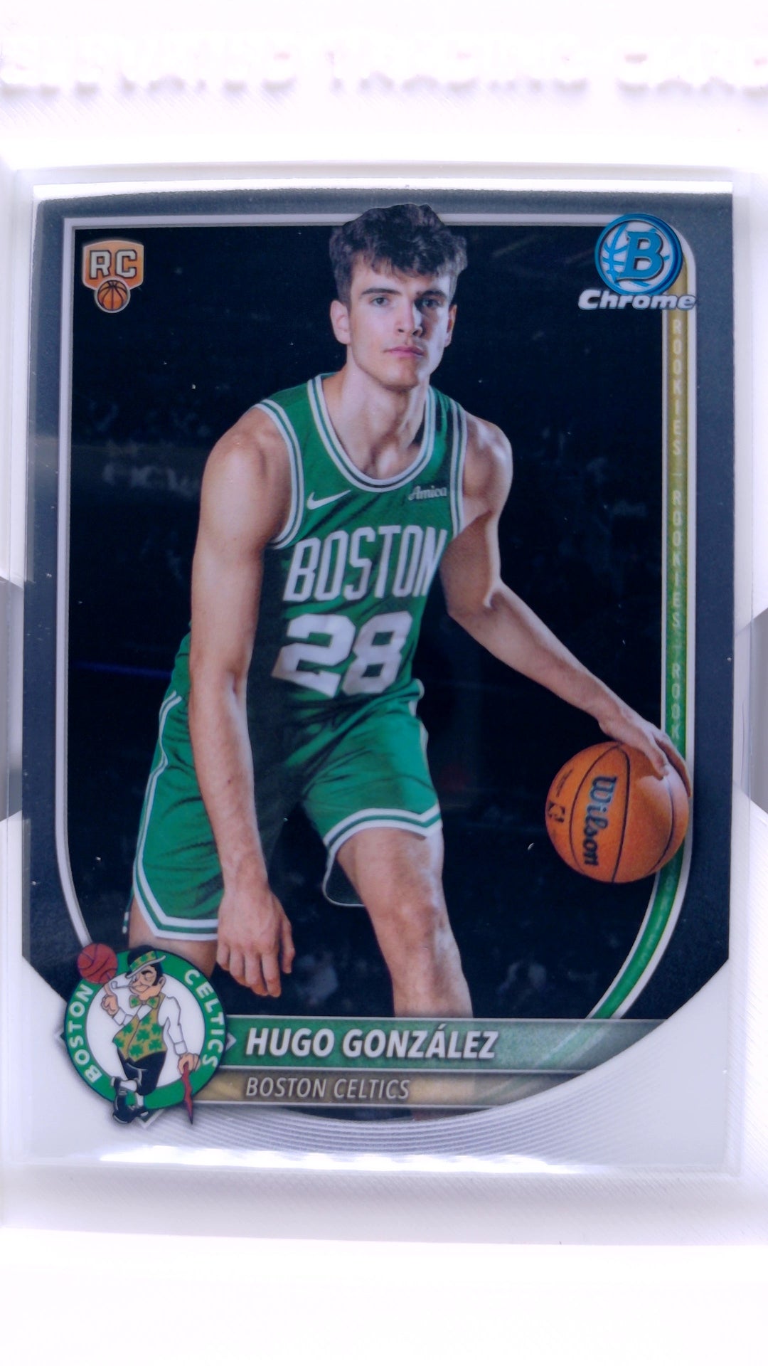 #BCV-28 Hugo González Rookie Chrome - front