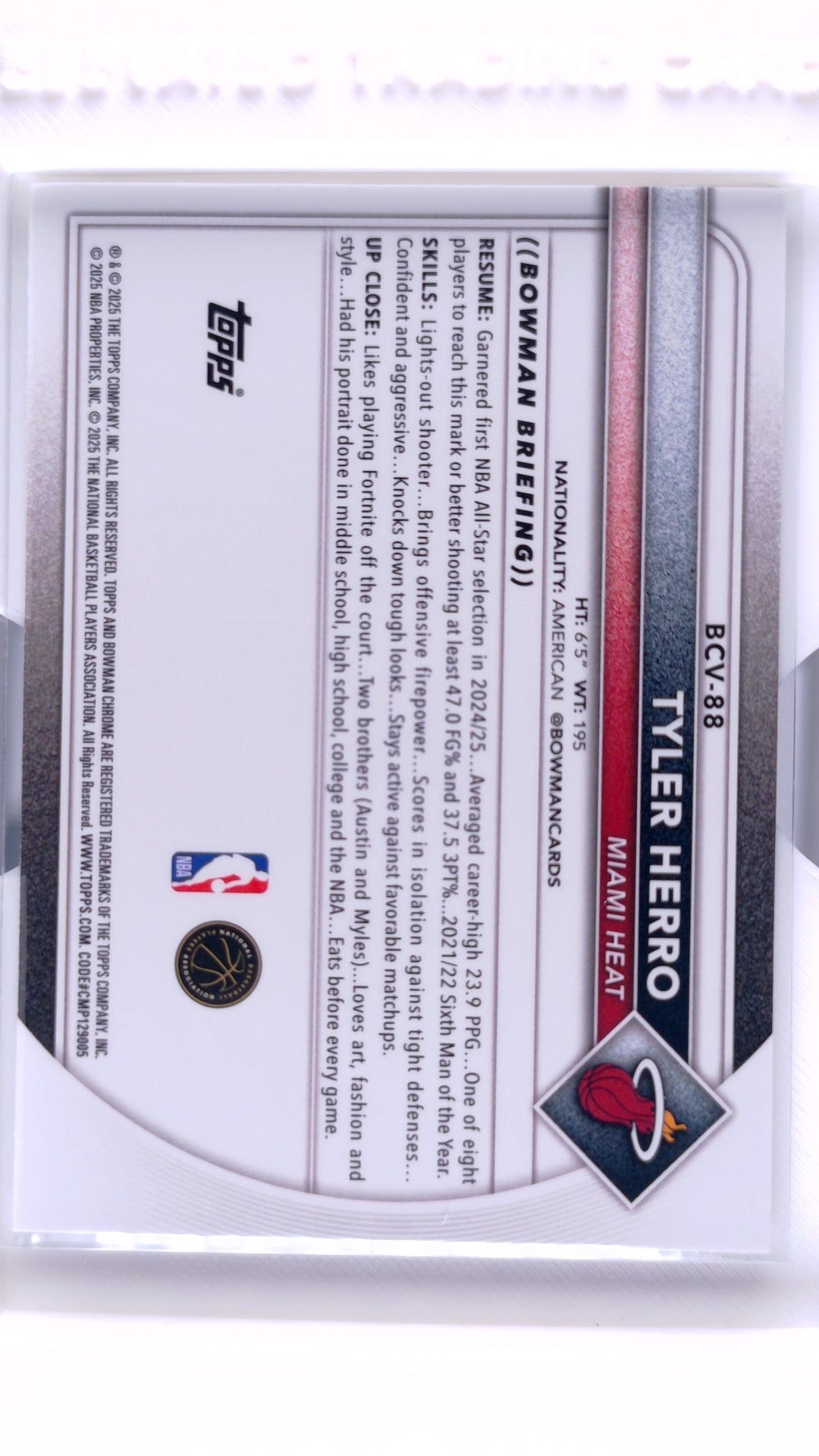 #BCV-88 Tyler Herro Chrome - back