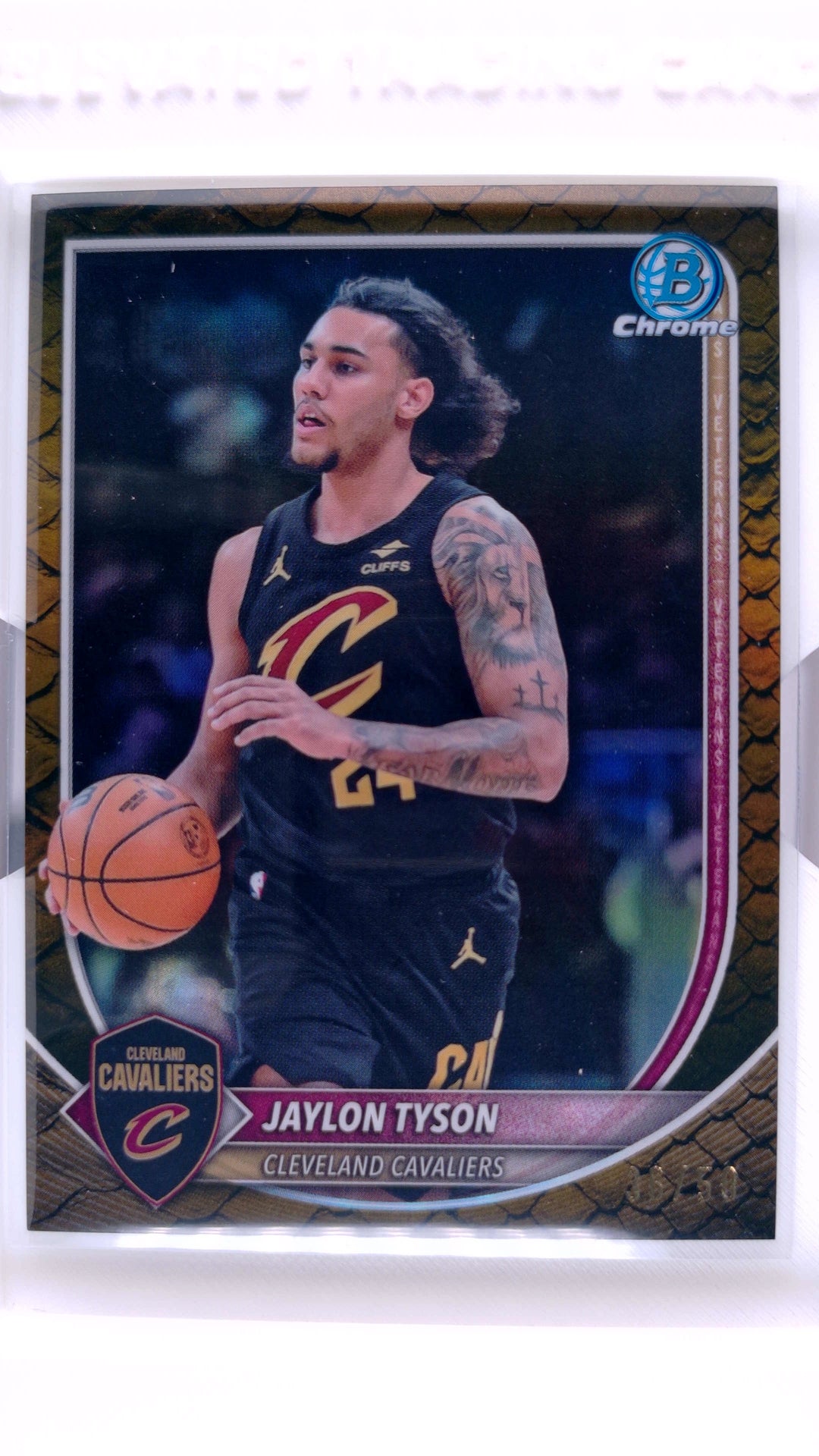 #BCV-173 Jaylon Tyson Chrome Reptilian Refractor - front
