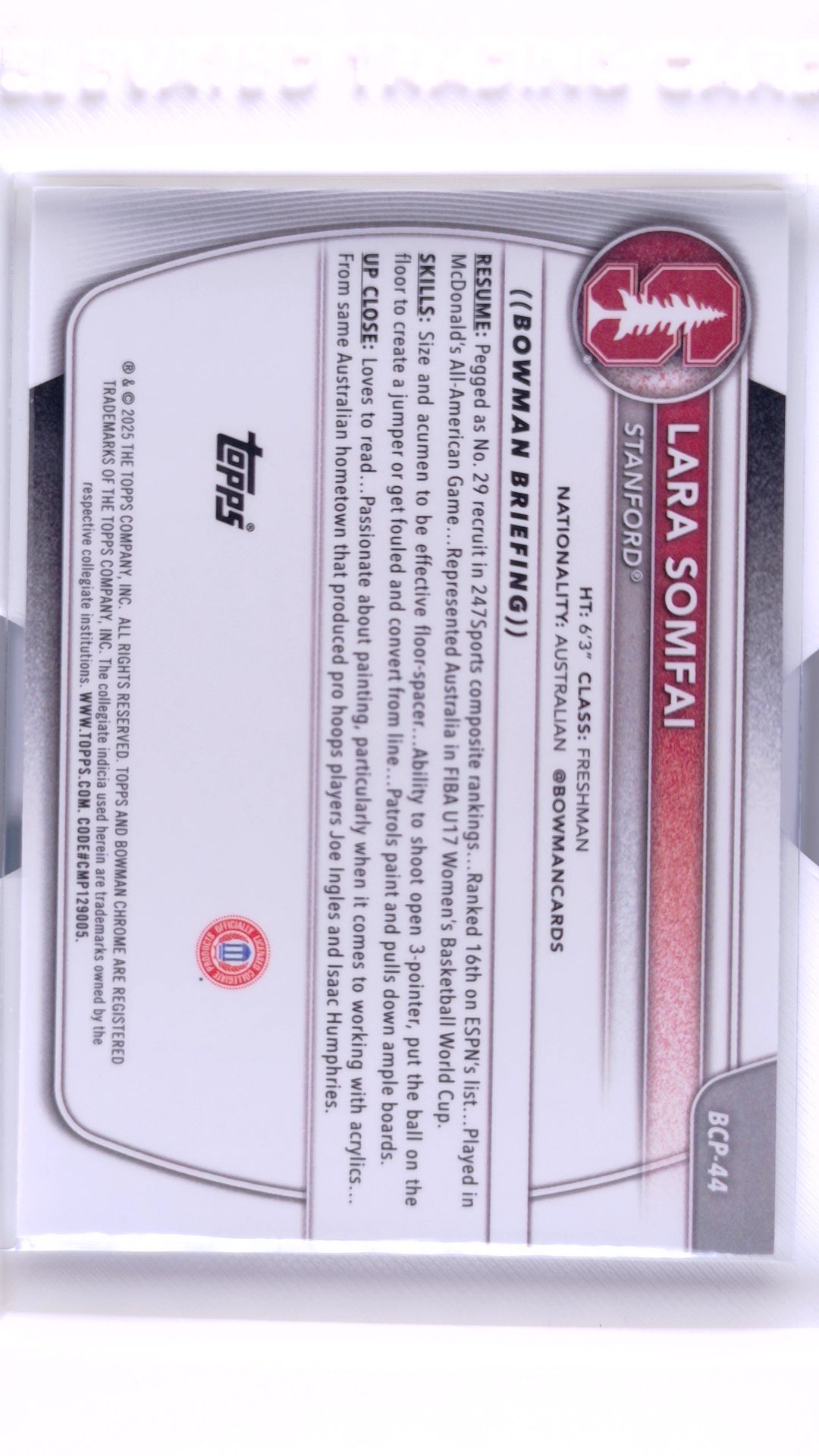 #BCP-44 Lara Somfai Chrome Prospects - back