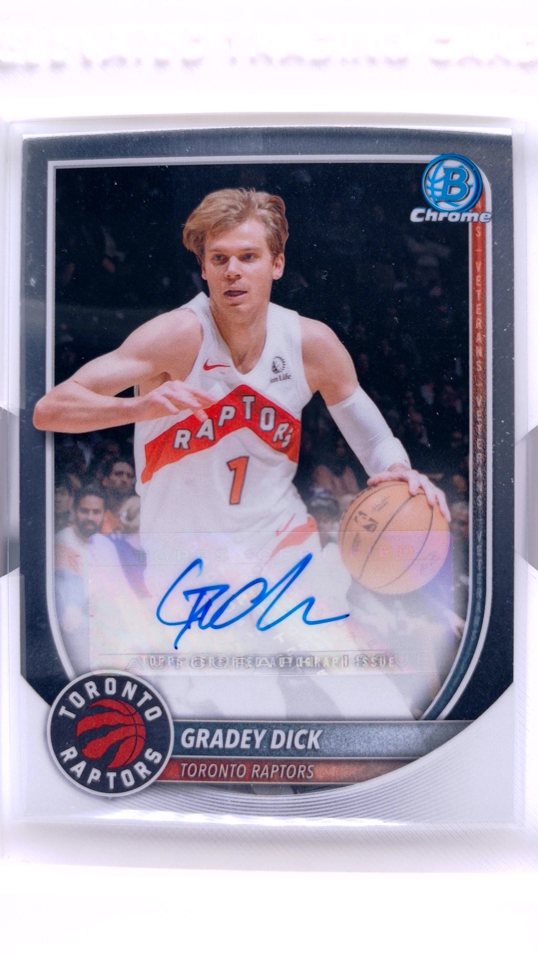 #BCA-GD Gradey Dick Chrome Autographs - front