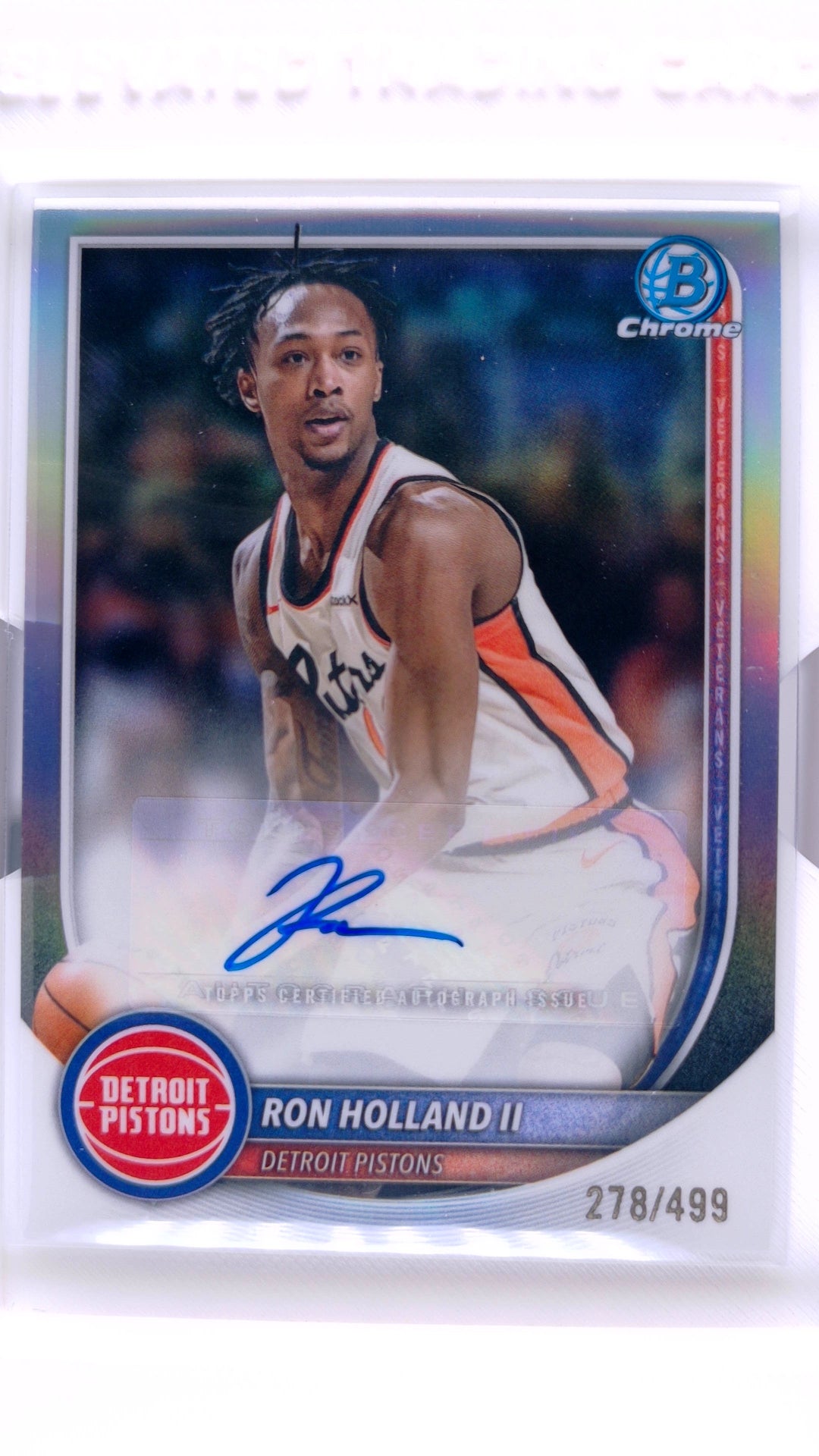 #BCA-RH Ron Holland II Chrome Autographs Refractor #278/499 - front