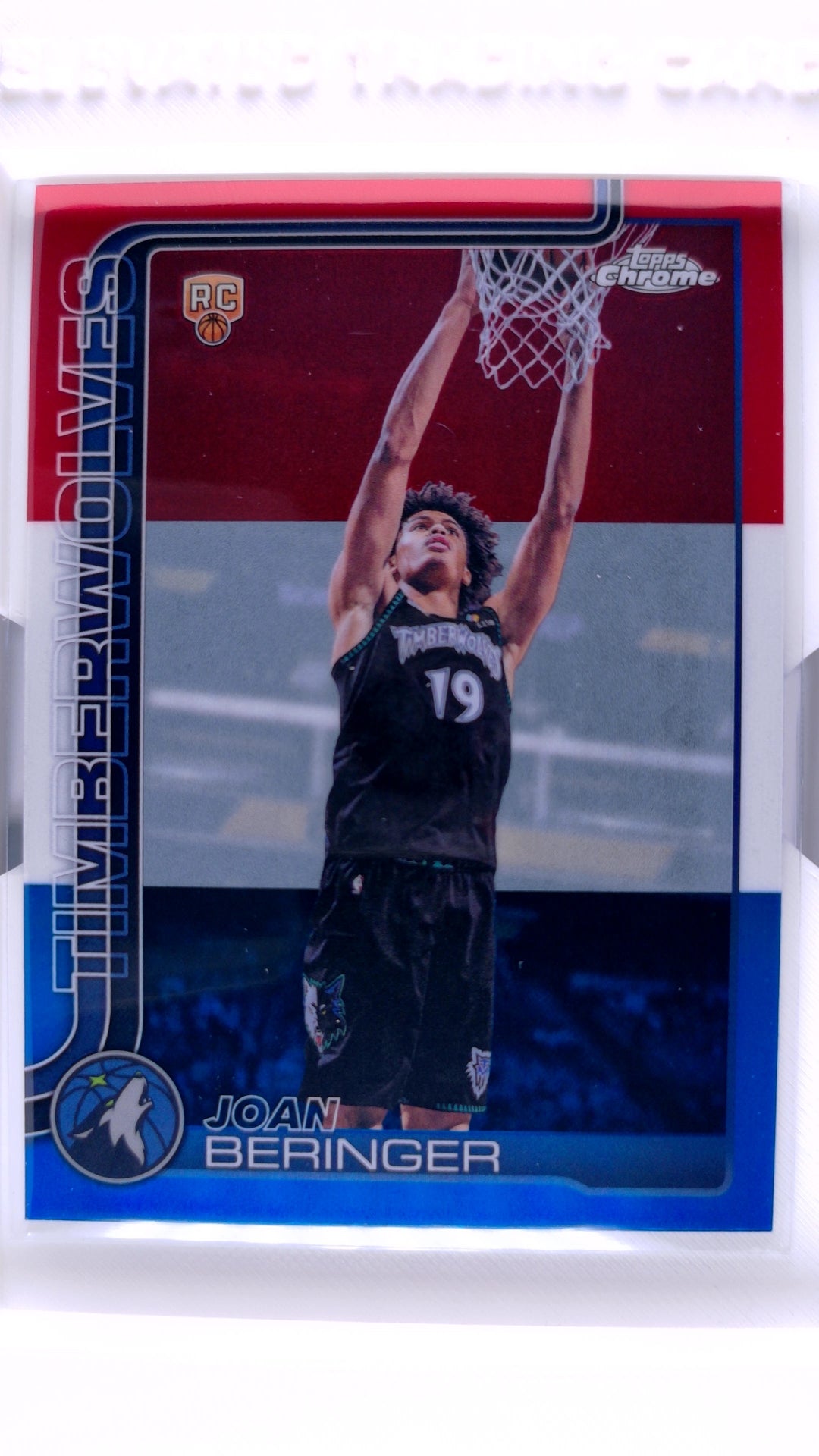 #167 Joan Beringer Rookie Red, White & Blue Refractor - front