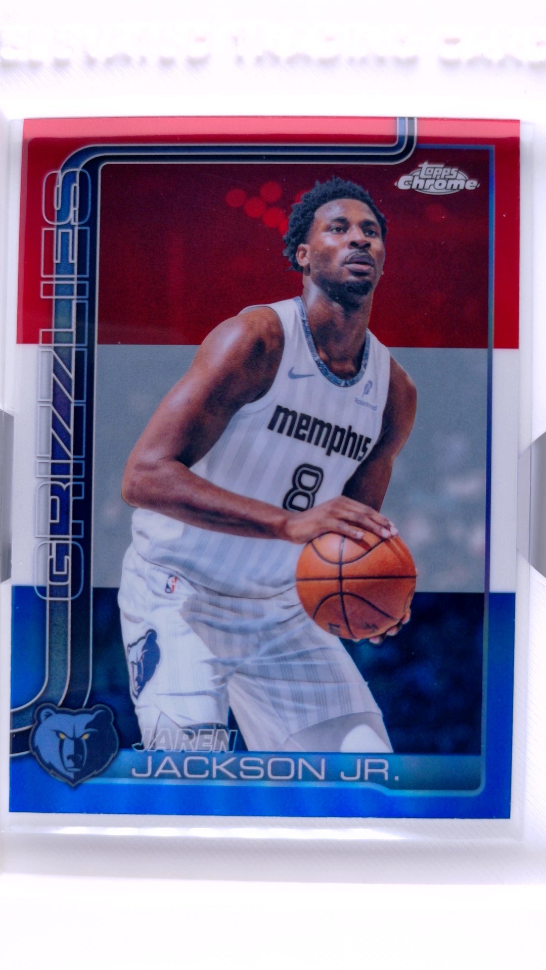 #28 Jaren Jackson Jr. Red, White & Blue Refractor - front
