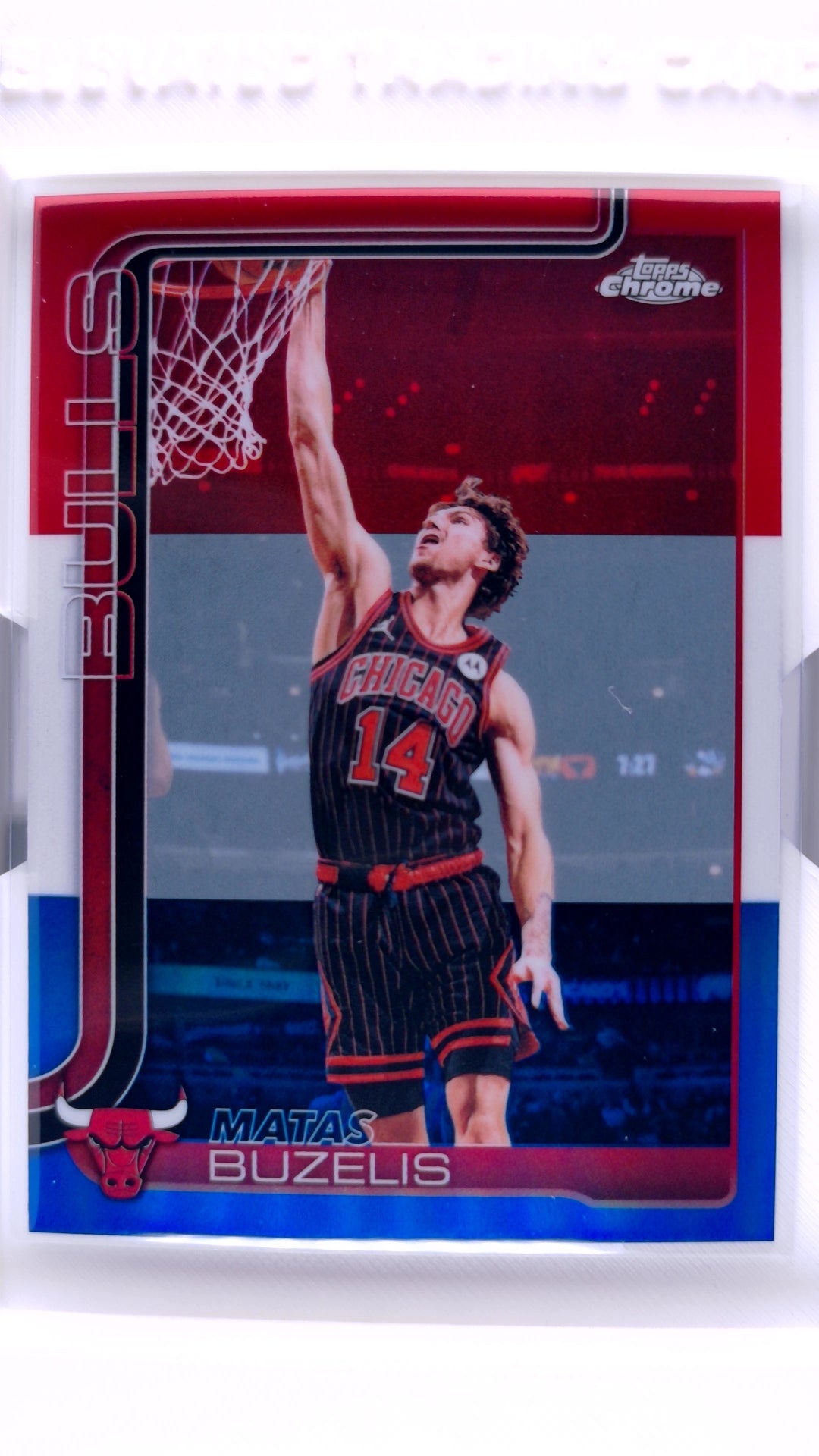 #130 Matas Buzelis Red, White & Blue Refractor - front