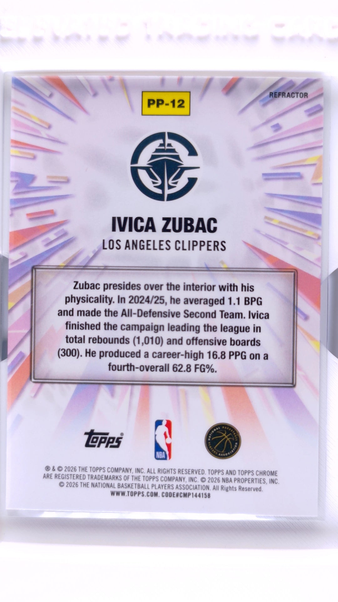 #PP-12 Ivica Zubac Power Players - back