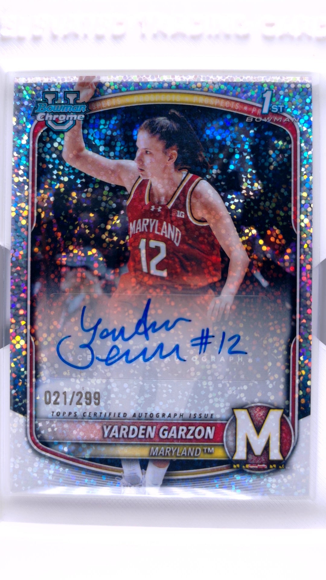 #CPA-YG Yarden Garzon Chrome Prospect Autographs Speckle Refractor #21/299 - front
