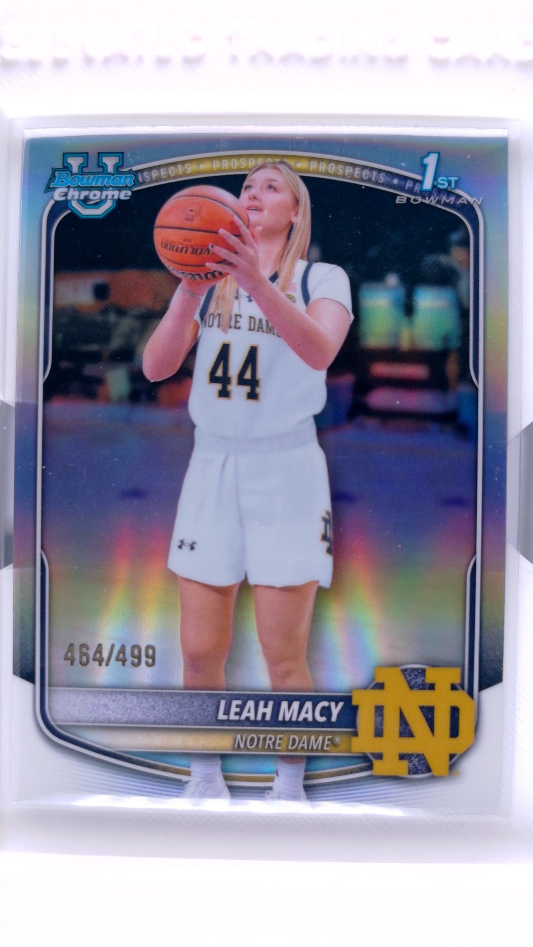 #BCP-61 Leah Macy Chrome Prospects Refractor #464/499 - front