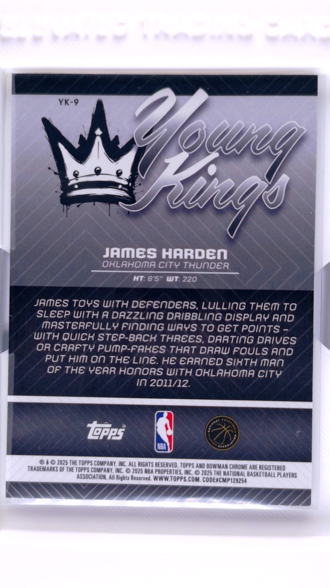 #YK-9 James Harden Young Kings - back