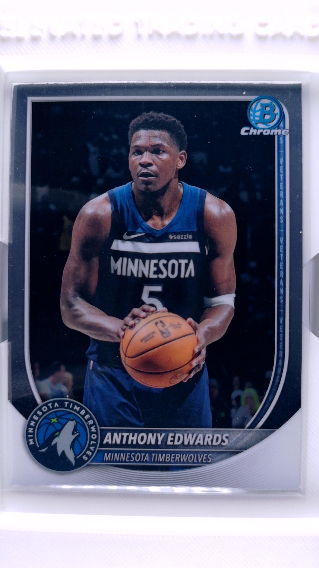 #BCV-103 Anthony Edwards Chrome - front