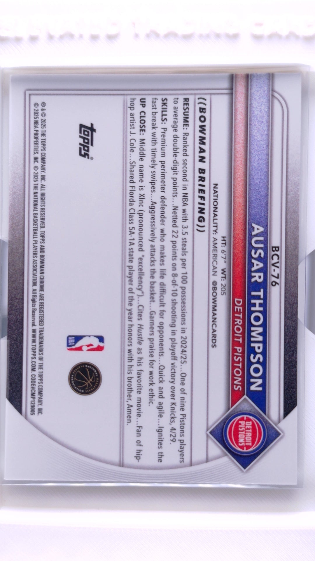 #BCV-76 Ausar Thompson Chrome - back