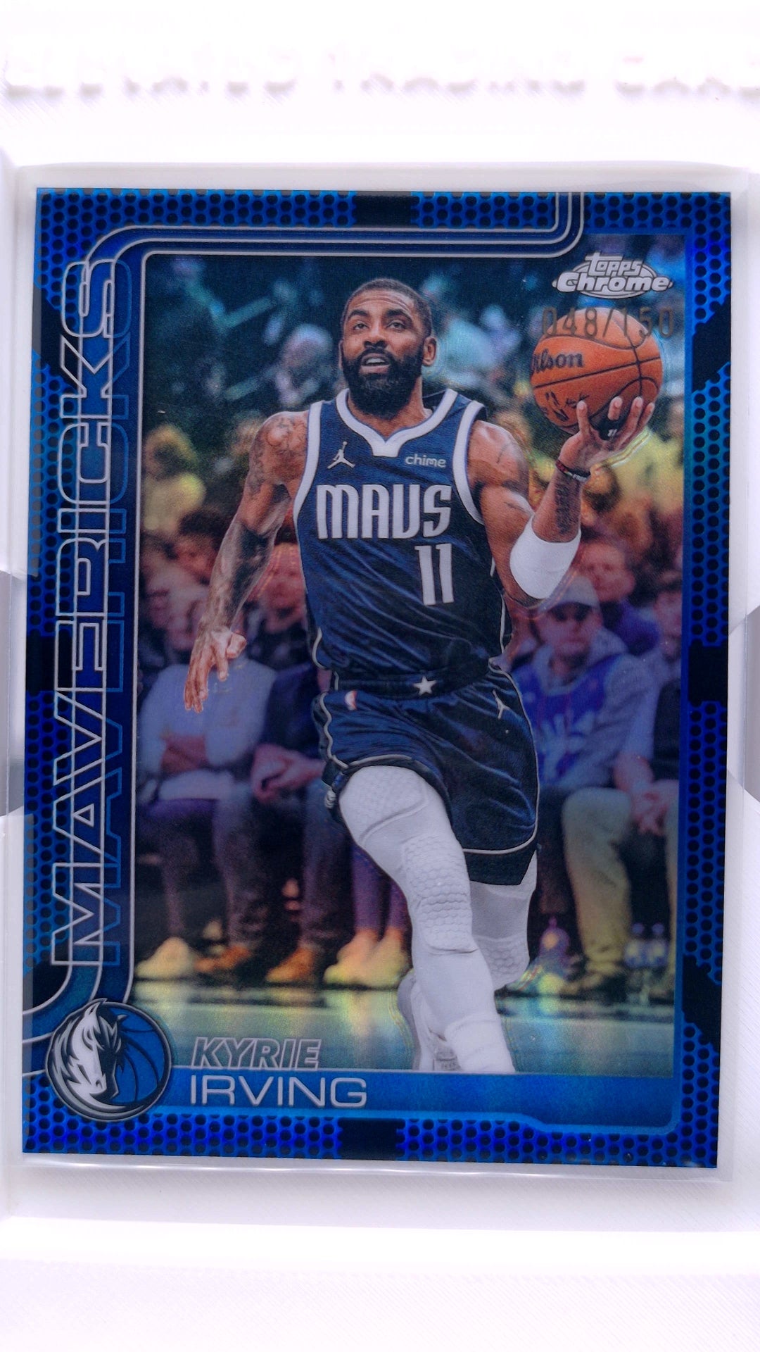 #3 Kyrie Irving Blue Basketball Refractor #48/150 - front