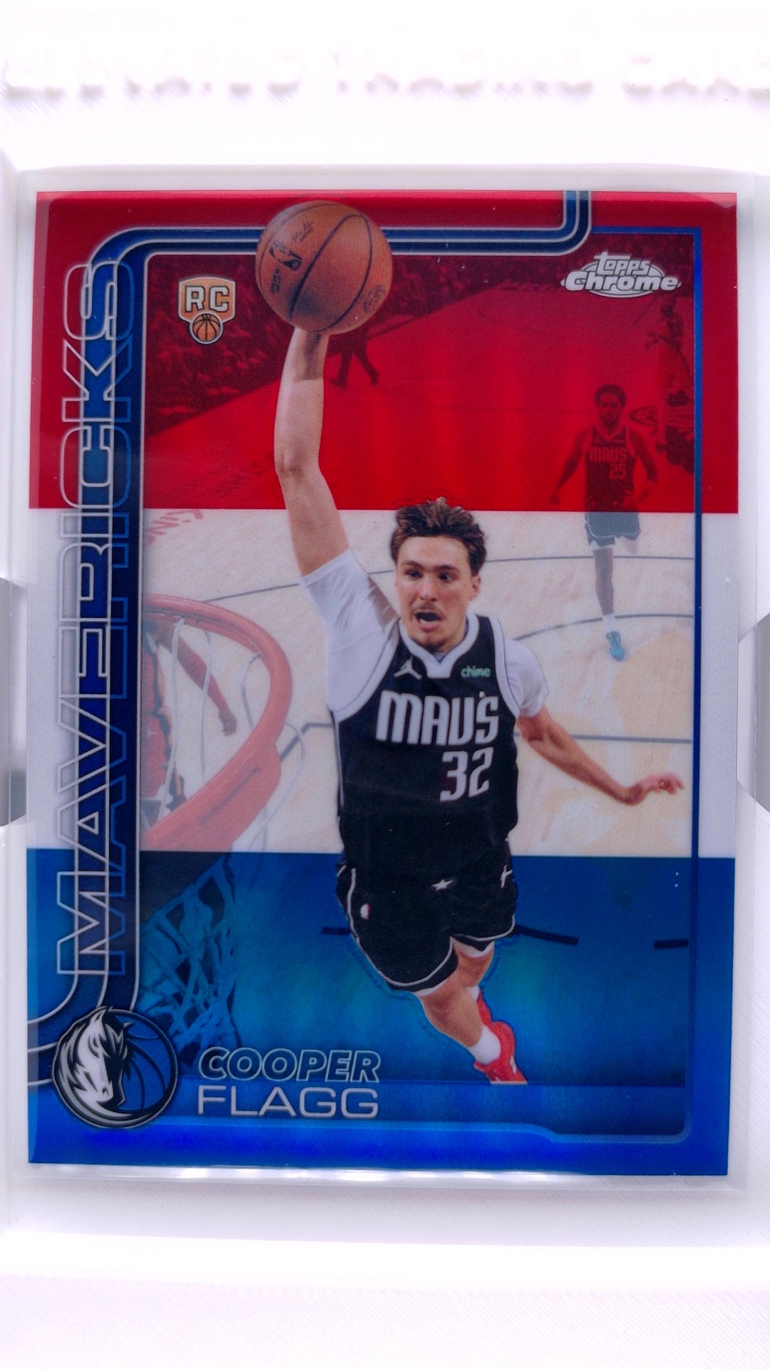 #151 Cooper Flagg Rookie Red, White & Blue Refractor - front