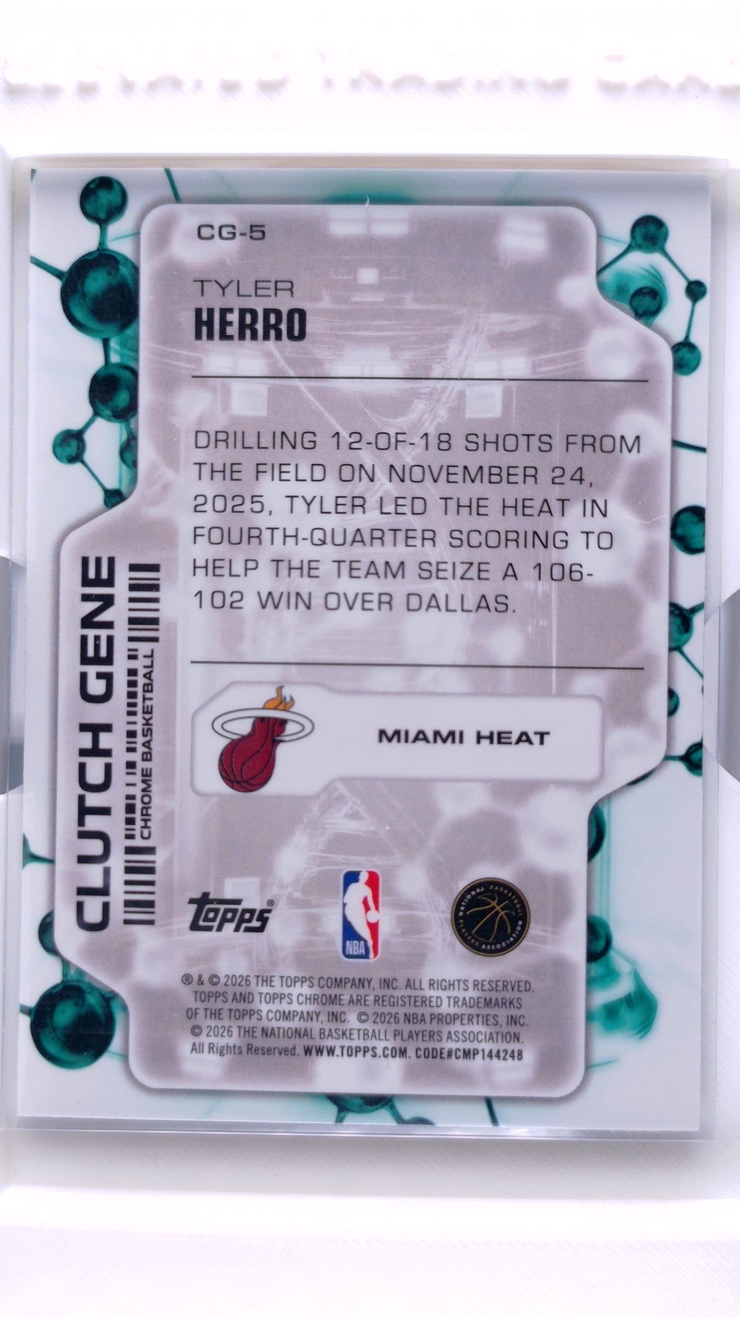 #CG-5 Tyler Herro Clutch Gene - back