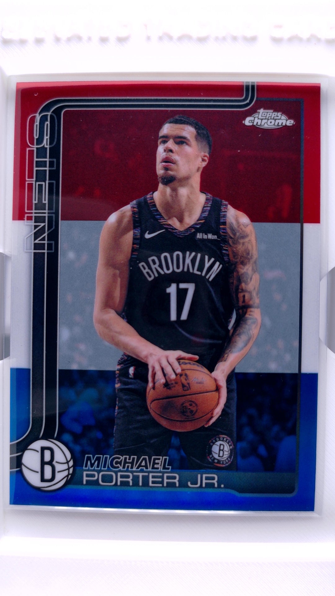 #67 Michael Porter Jr. Red, White & Blue Refractor - front