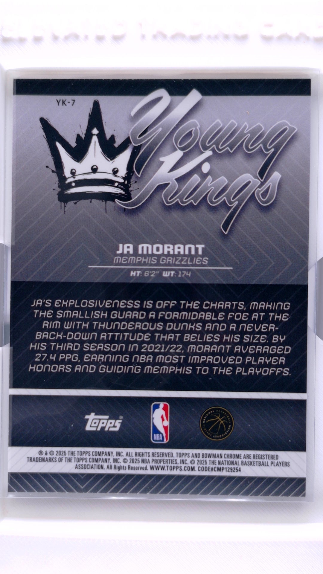 #YK-7 Ja Morant Young Kings - back