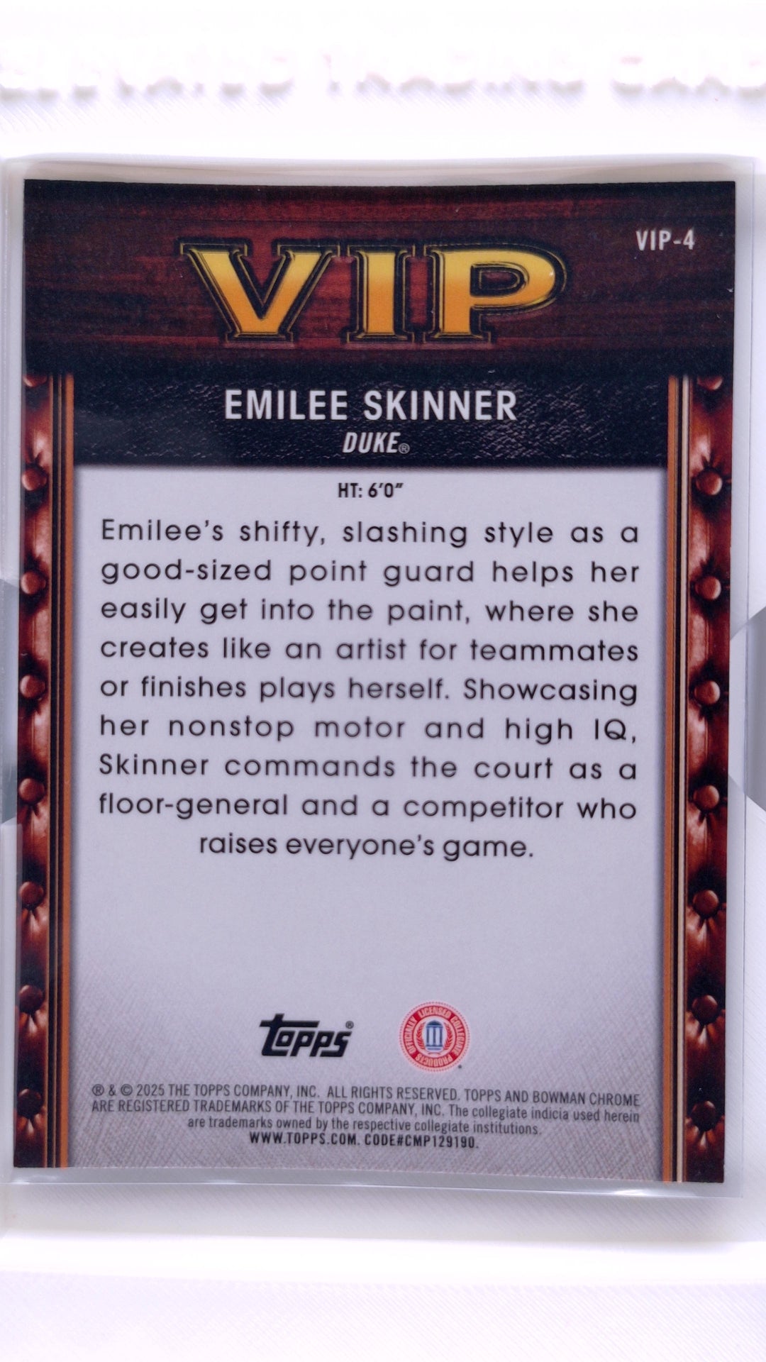 #VIP-4 Emilee Skinner Very Important Prospects - back