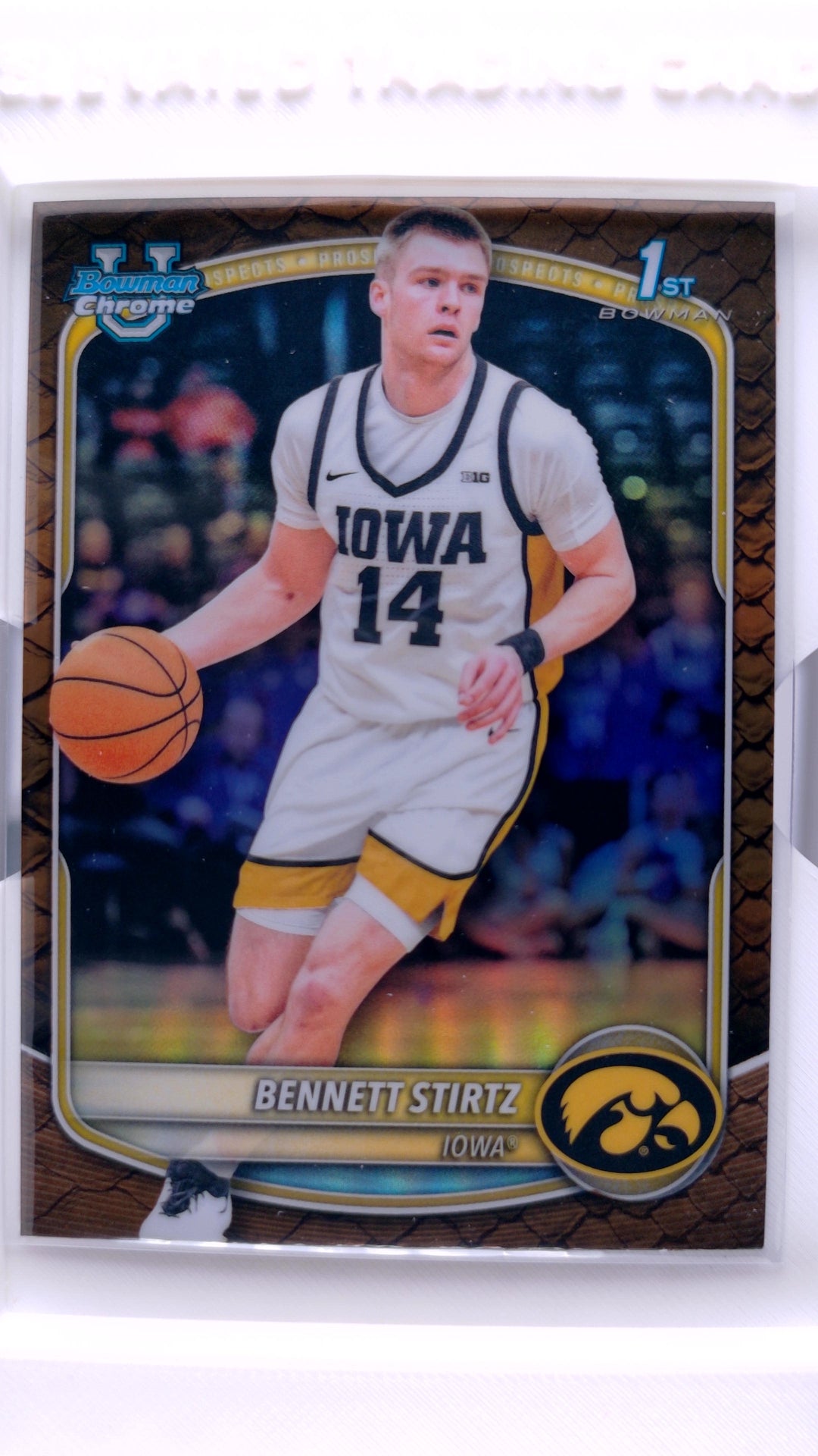 #BCP-90 Bennett Stirtz Chrome Prospects Reptilian Refractor - front