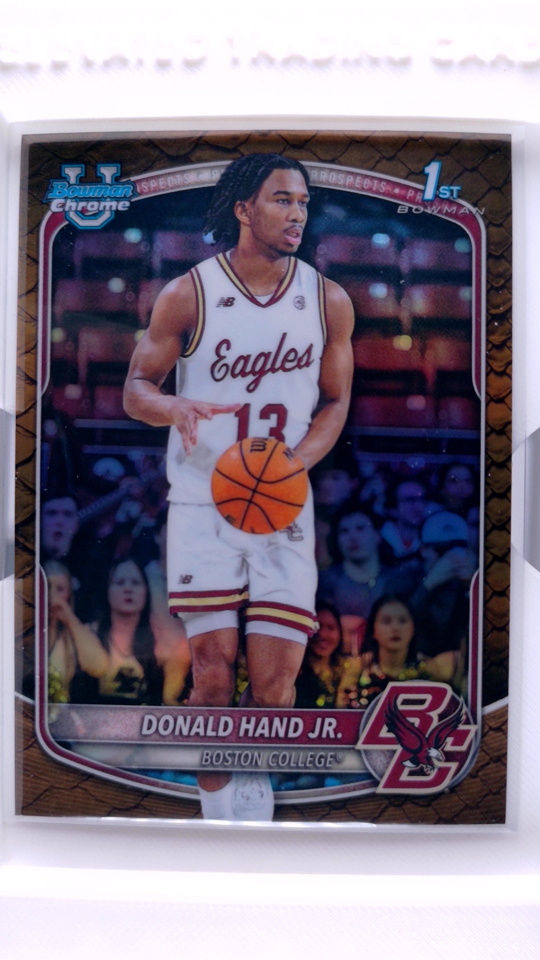 #BCP-57 Donald Hand Jr. Chrome Prospects Reptilian Refractor - front
