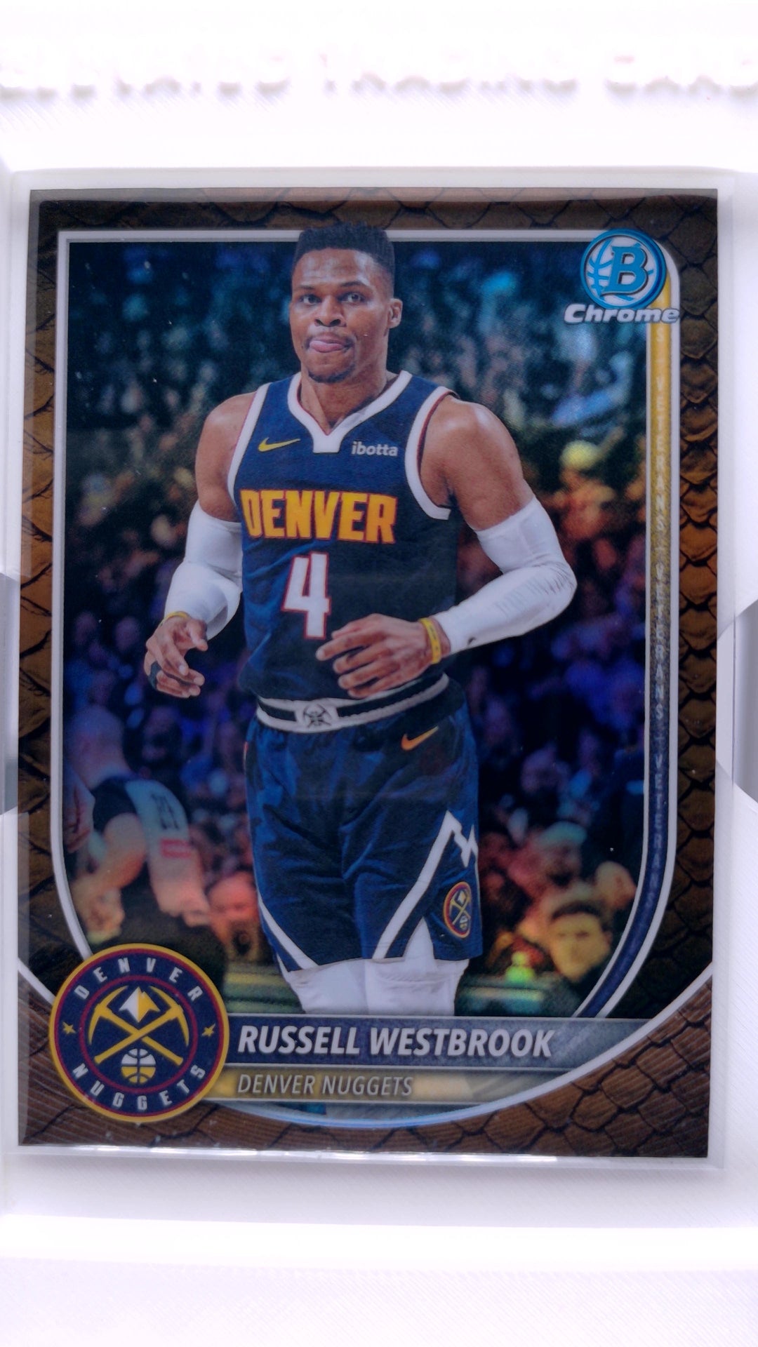 #BCV-102 Russell Westbrook Chrome Reptilian Refractor - front
