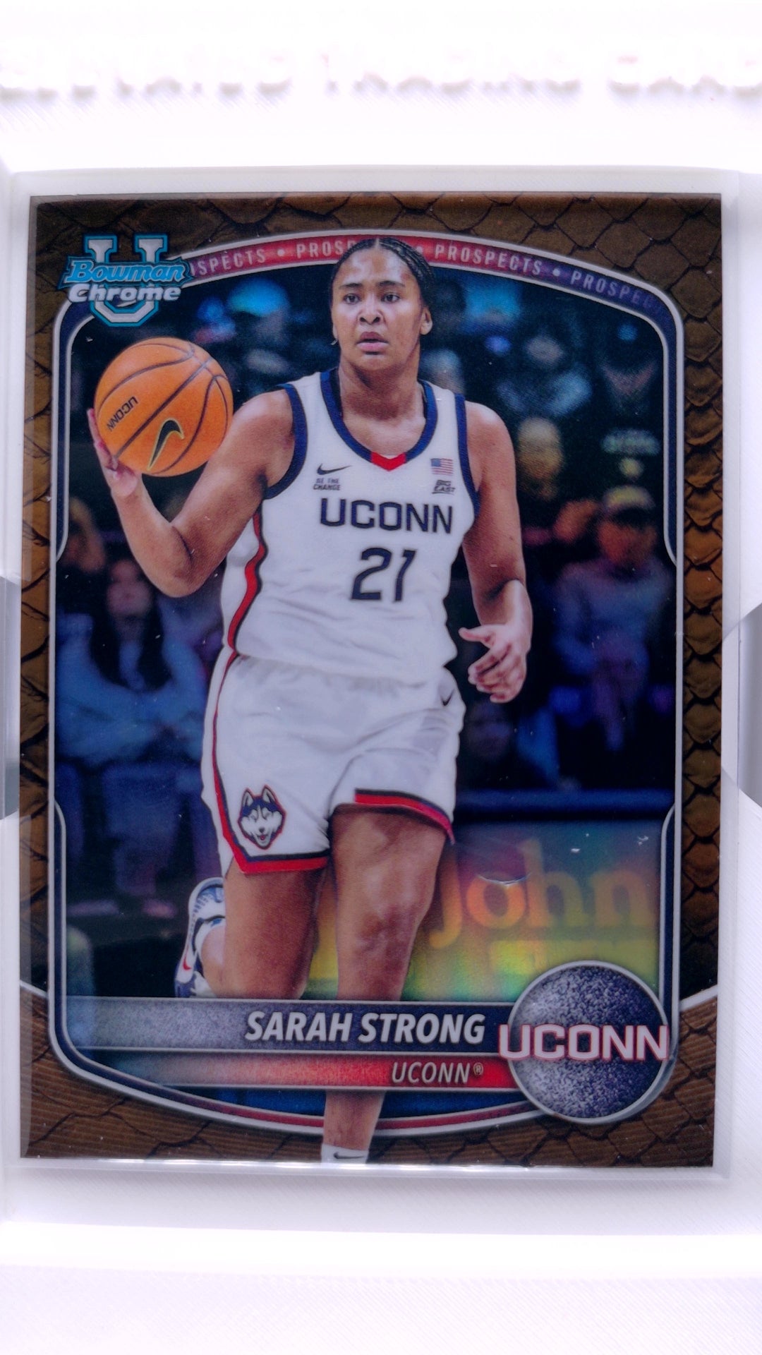#BCP-80 Sarah Strong Chrome Prospects Reptilian Refractor - front