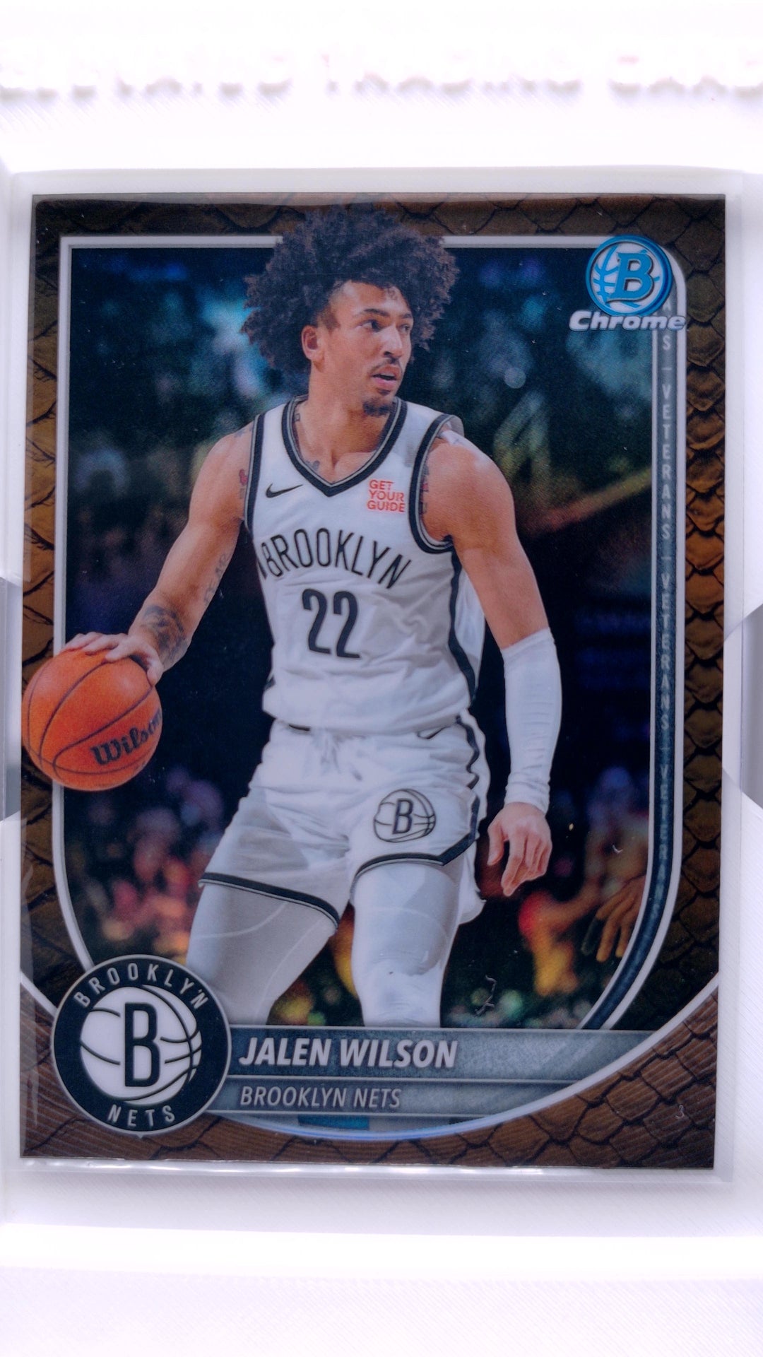 #BCV-60 Jalen Wilson Chrome Reptilian Refractor - front