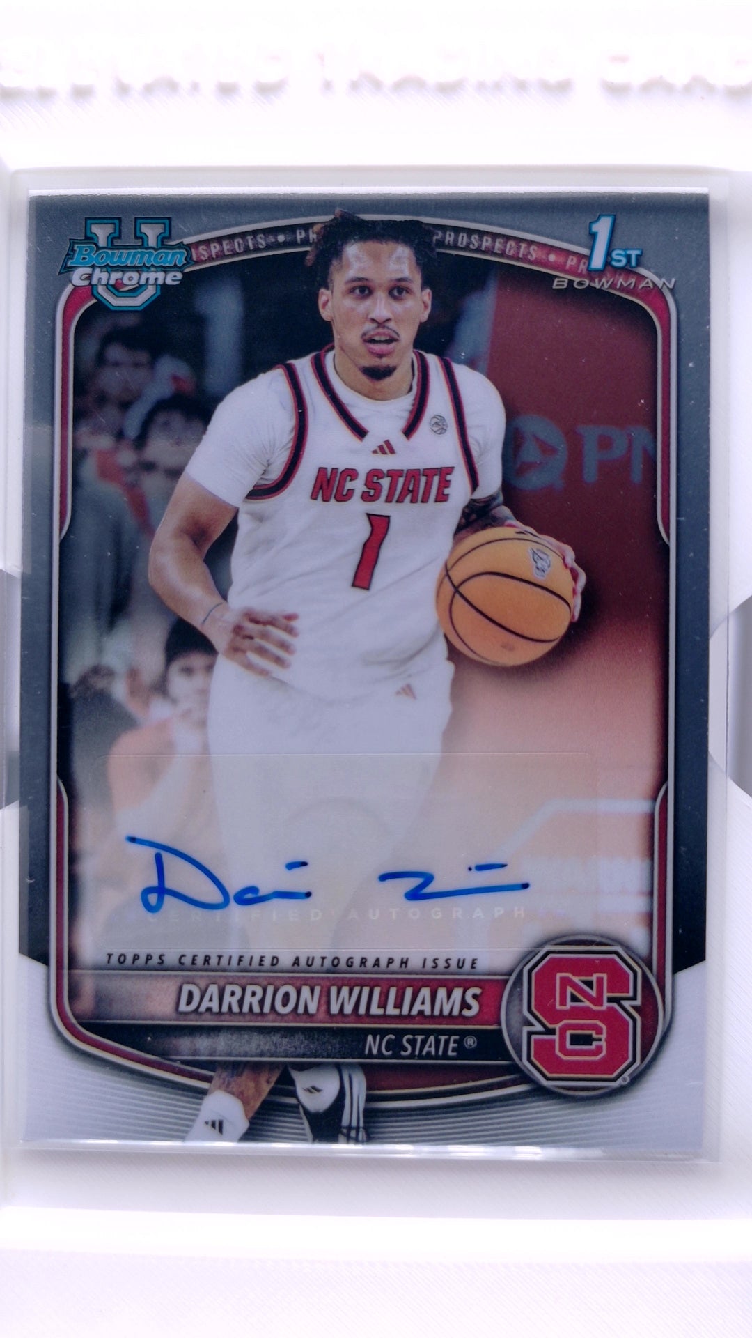 #CPA-DW Darrion Williams Chrome Prospect Autographs - front